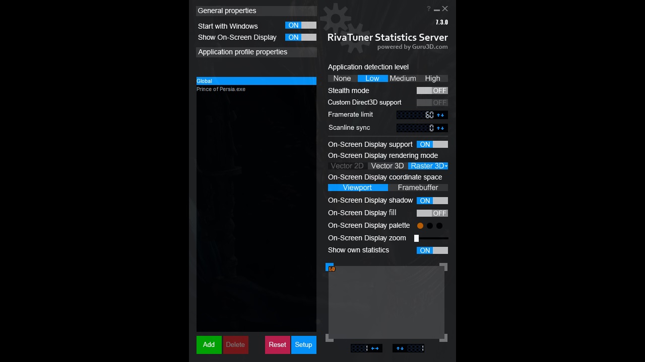 Picture of the RTSS home screen