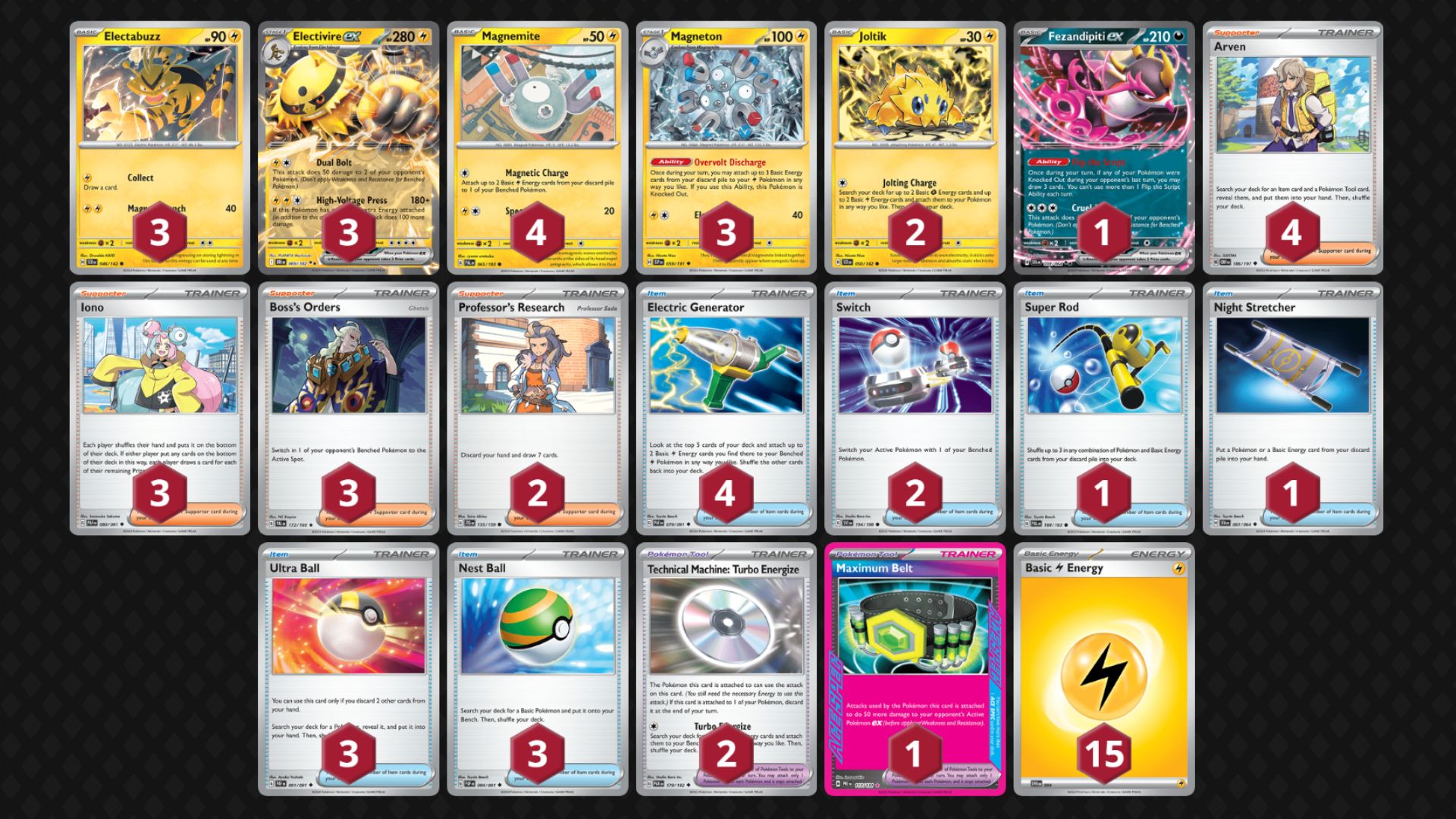 Electivire ex decklist (Image via TPC)