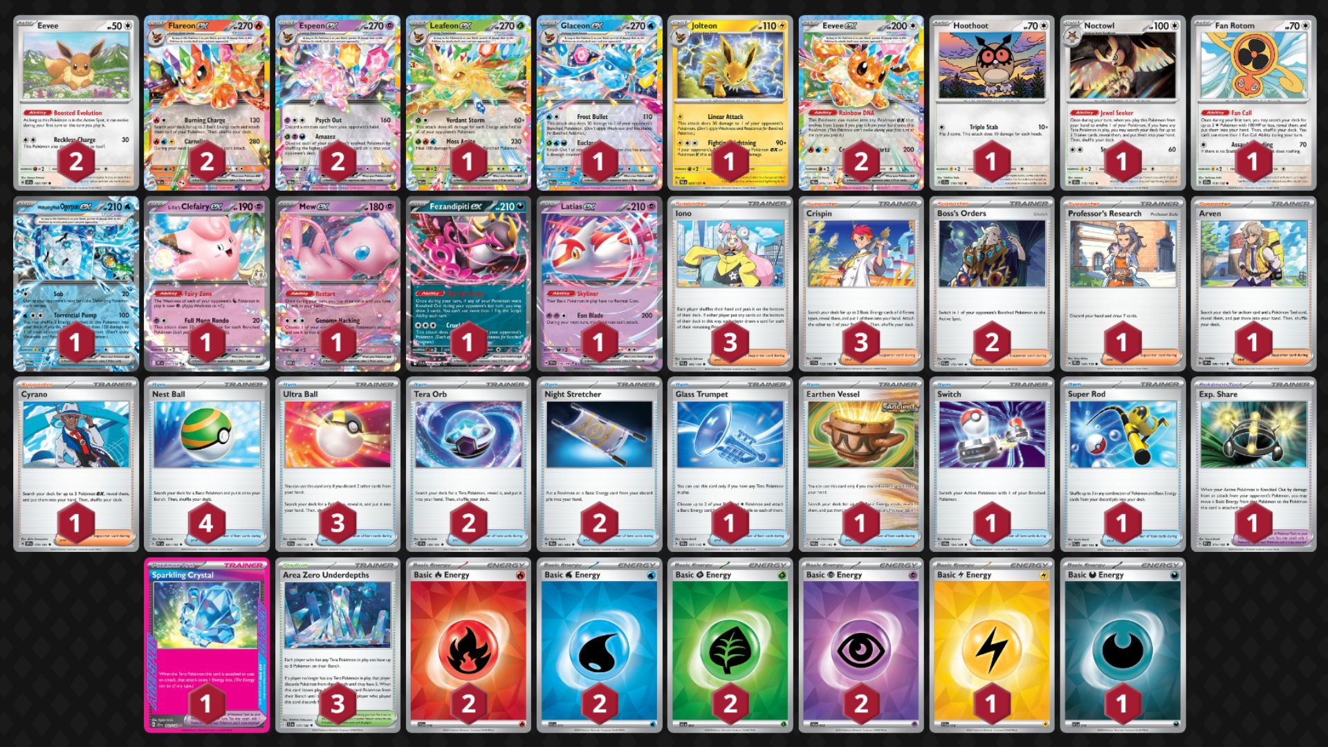 Espeon ex decklist (Image via TPC)