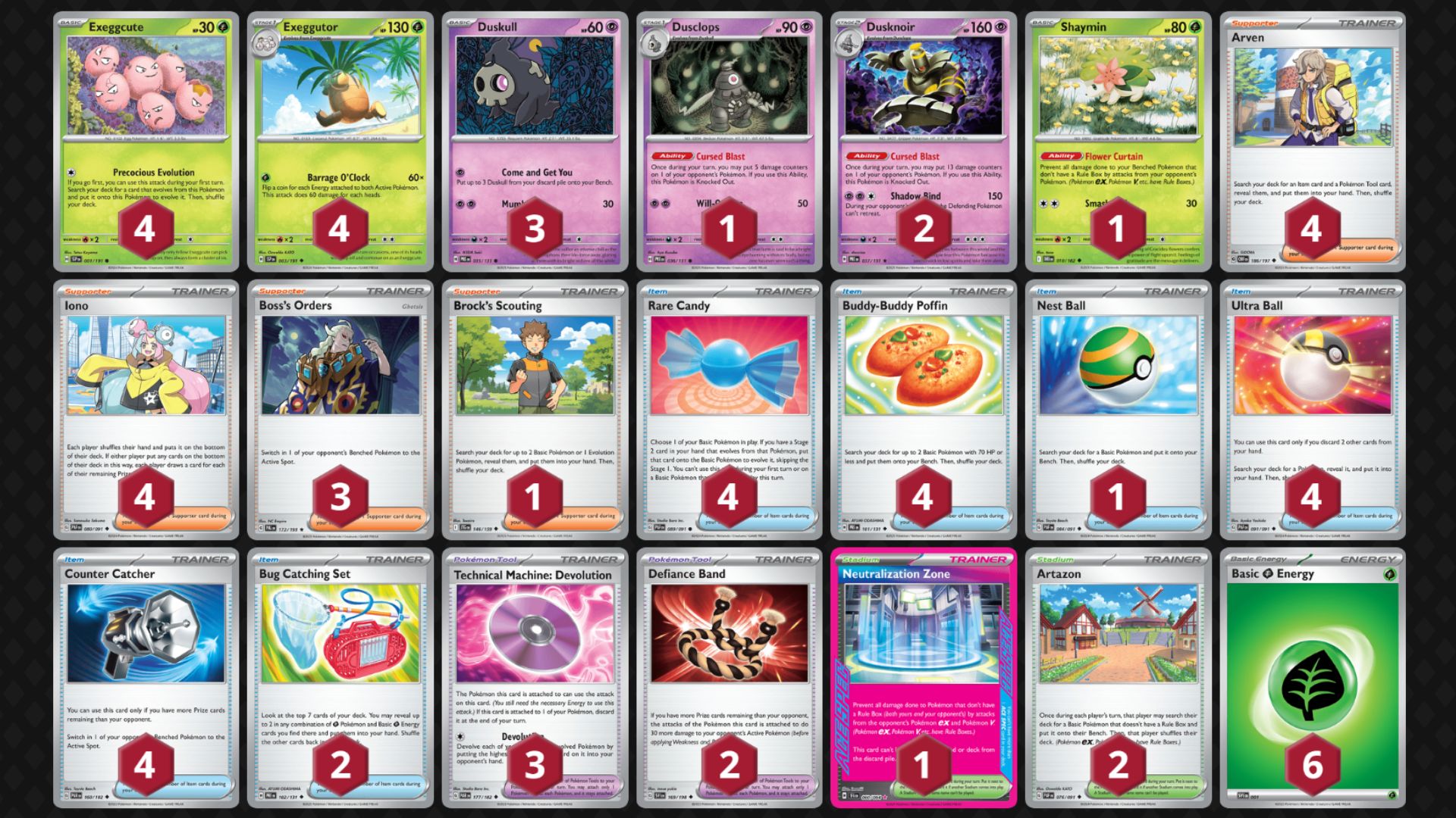 Exeggutor decklist (Image via TPC)
