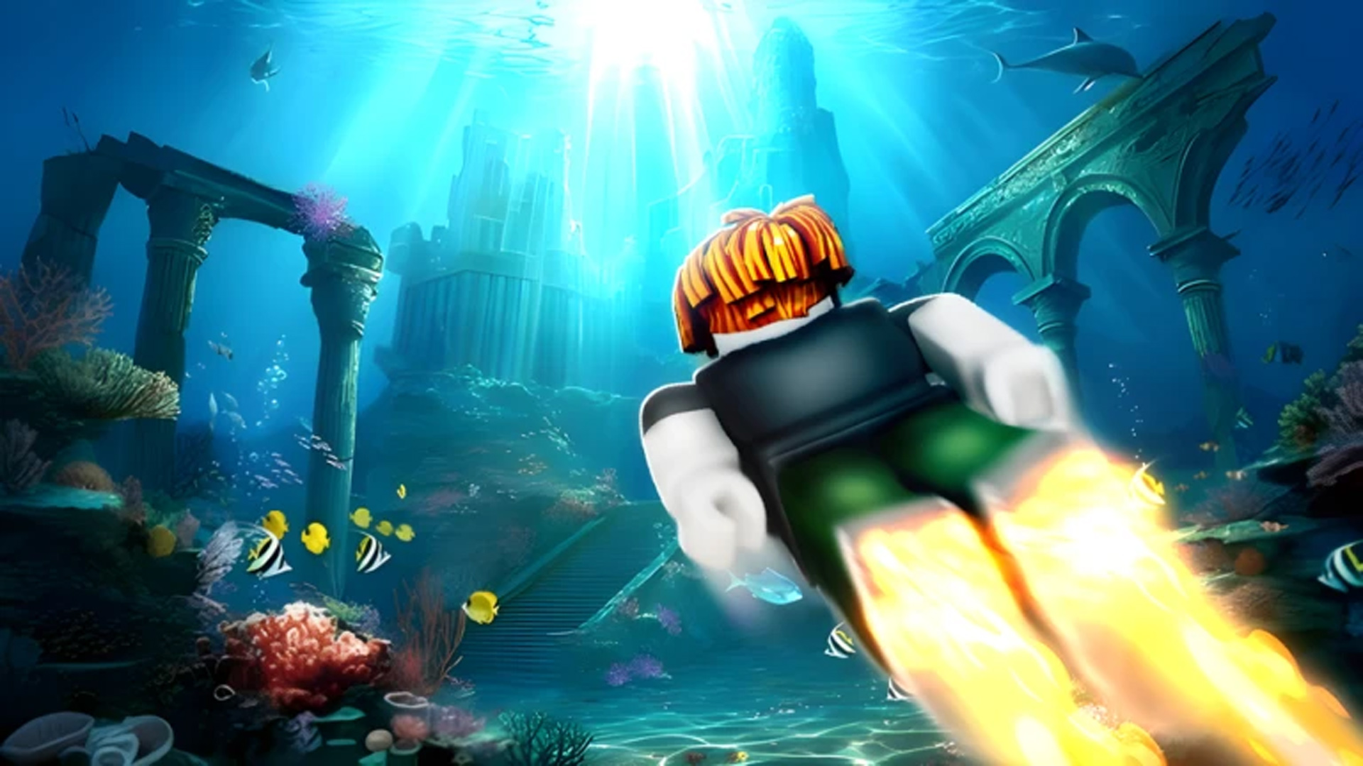 Fly to Space Atlantis (Image via Roblox Corporation)