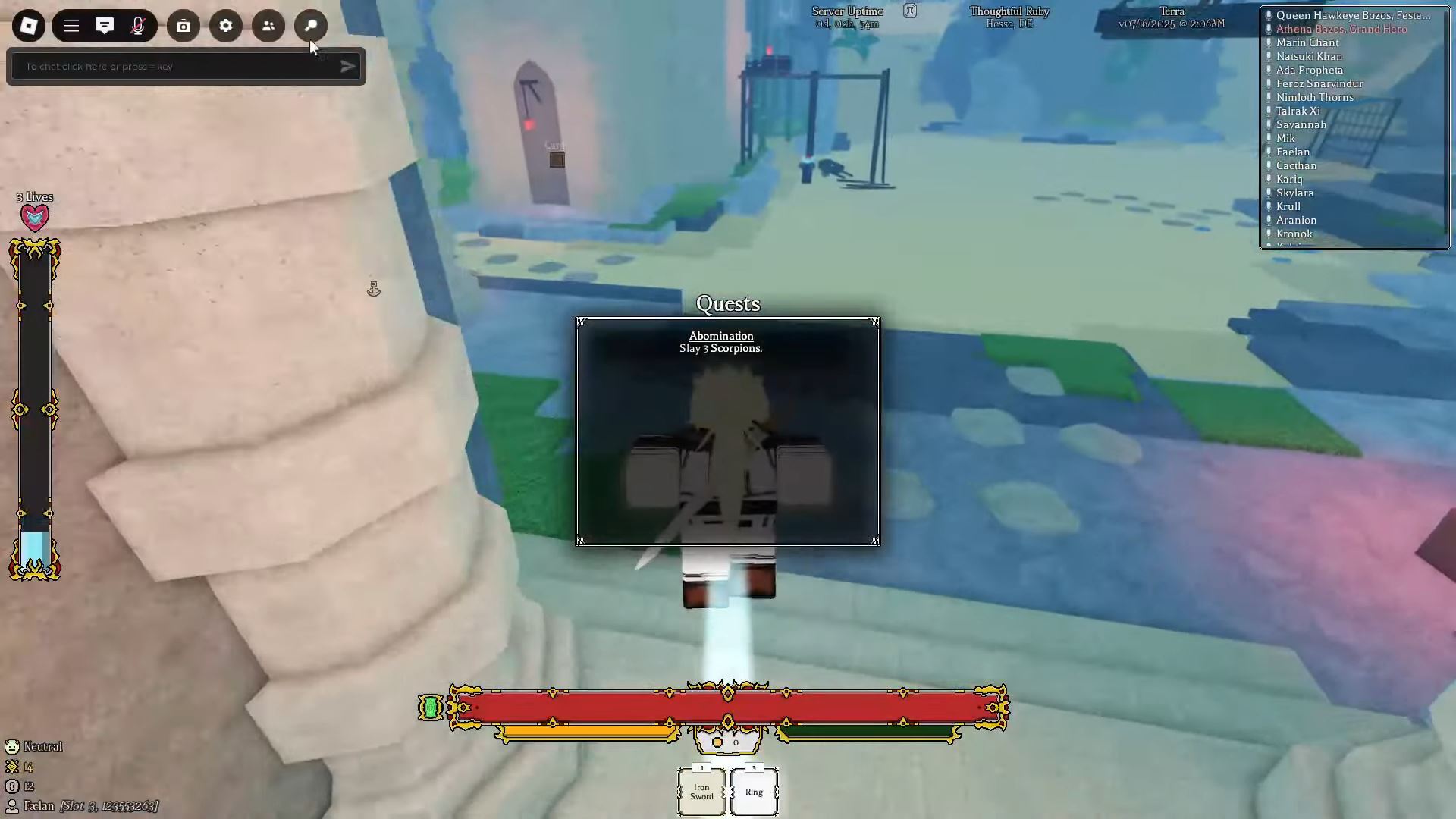 Farming quests (Image via Roblox)