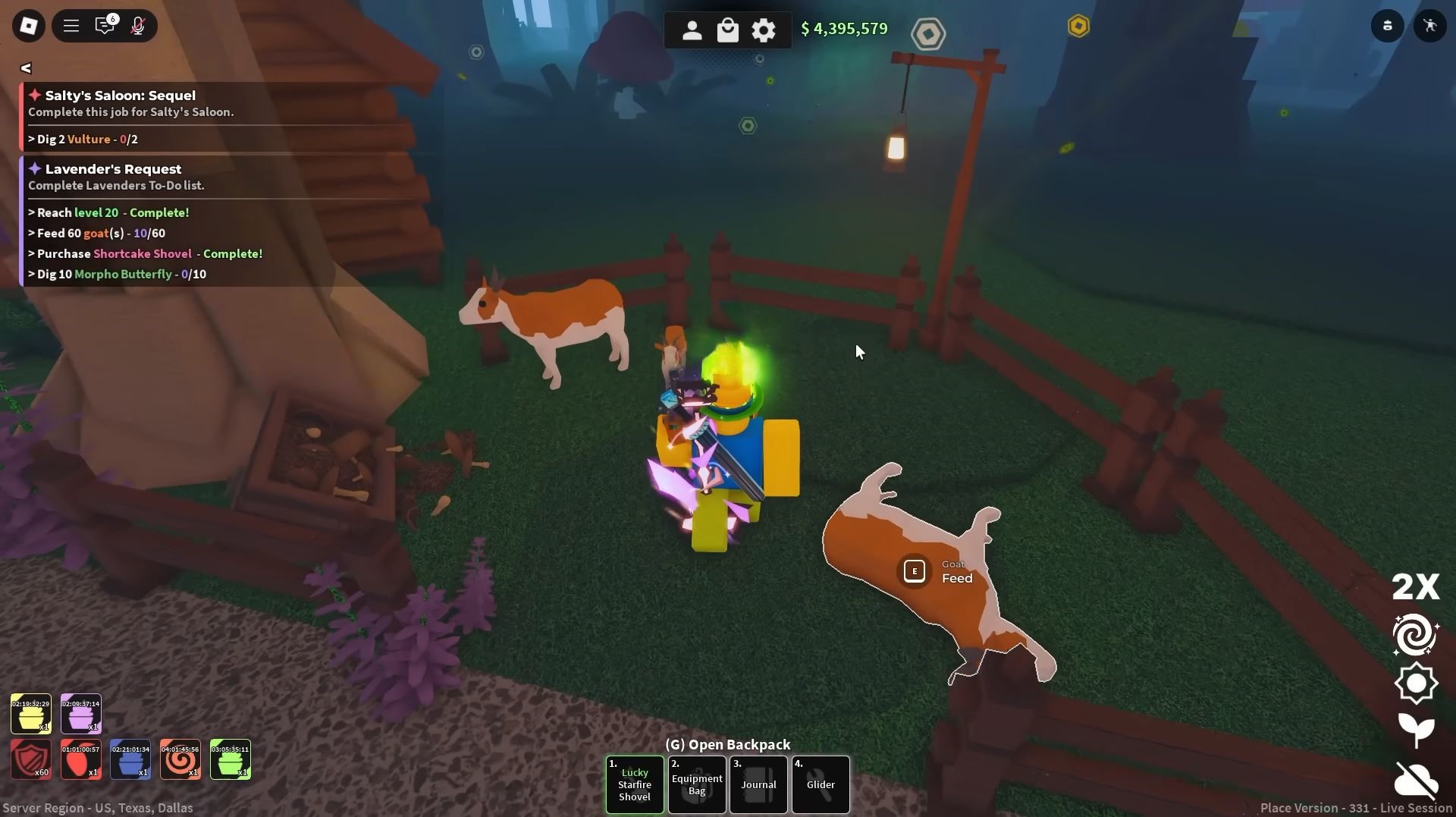 Feeding the Goats (Image via Roblox)