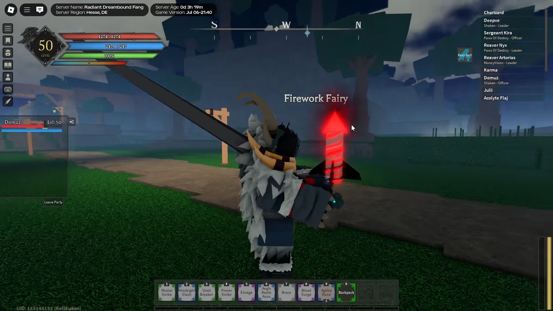 Firework Fairy in Rune Slayer (Image via Roblox)