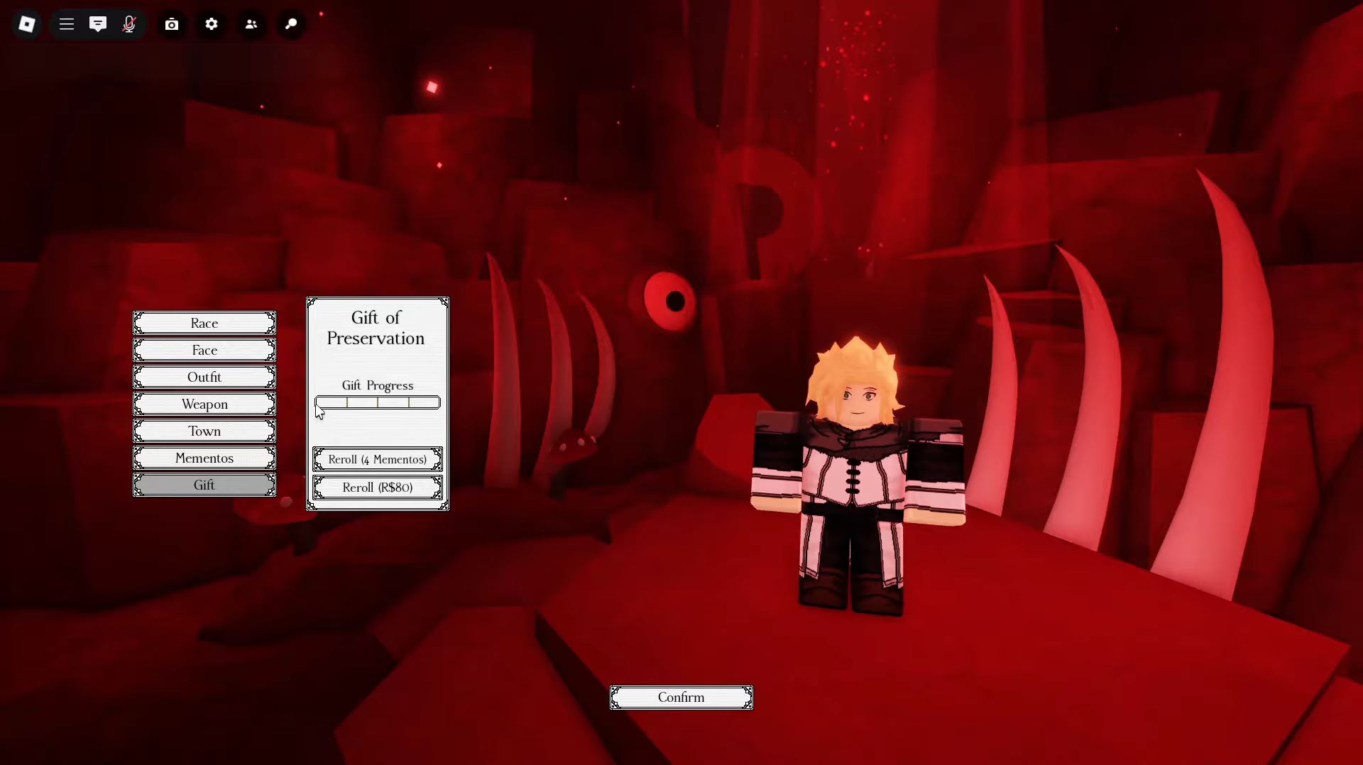 Gift of Preservation Progress (Image via Roblox)