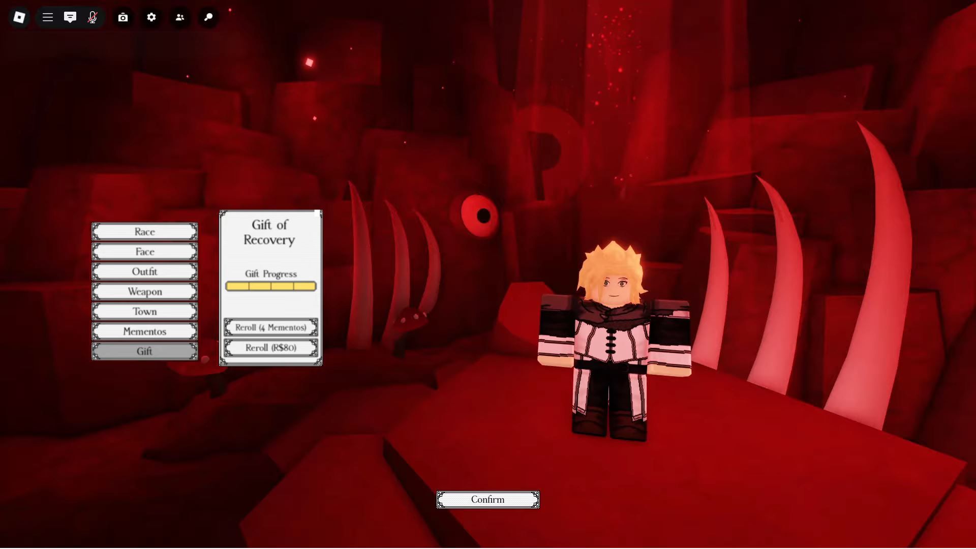 Gift of Recovery progress (Image via Roblox)