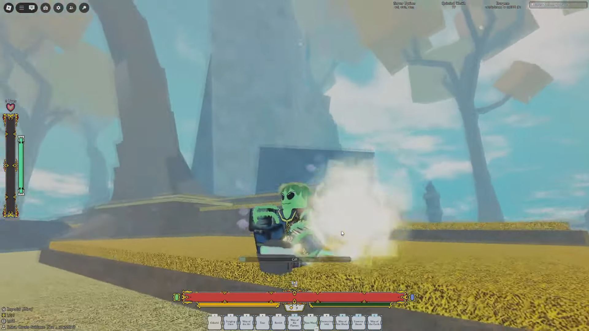 Gift of Recovery tier 4 heal fire (Image via Roblox)