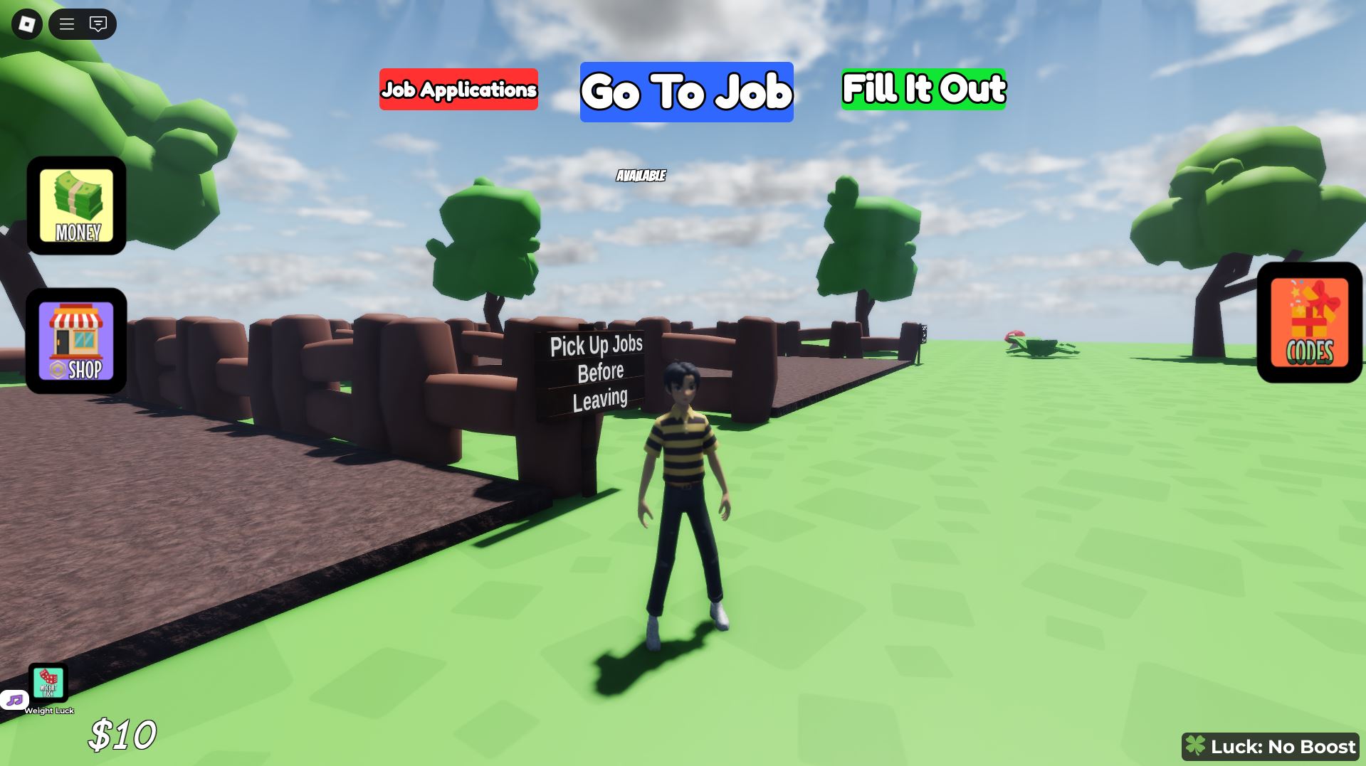 Grow A Job Application (Image via Roblox)