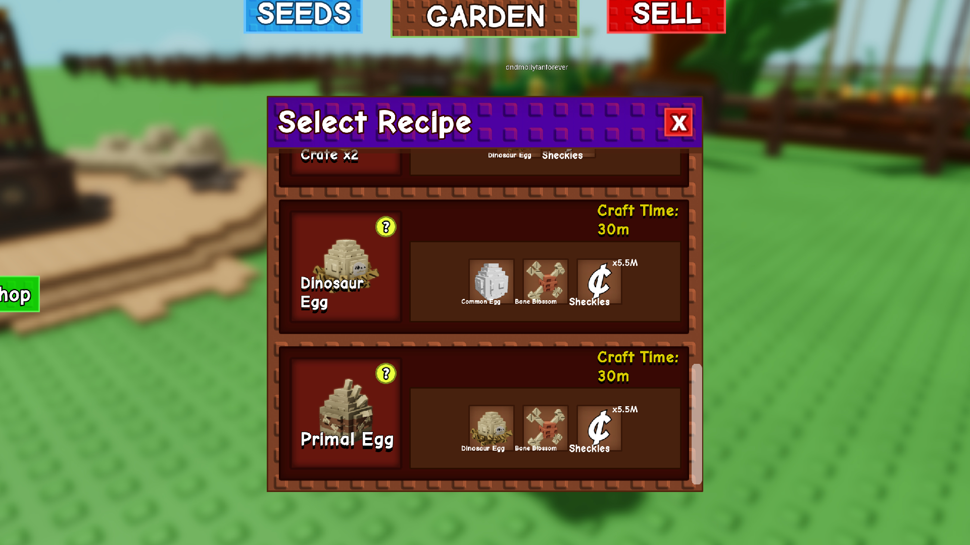Hatch Primal Eggs (Image via Roblox Corporation)