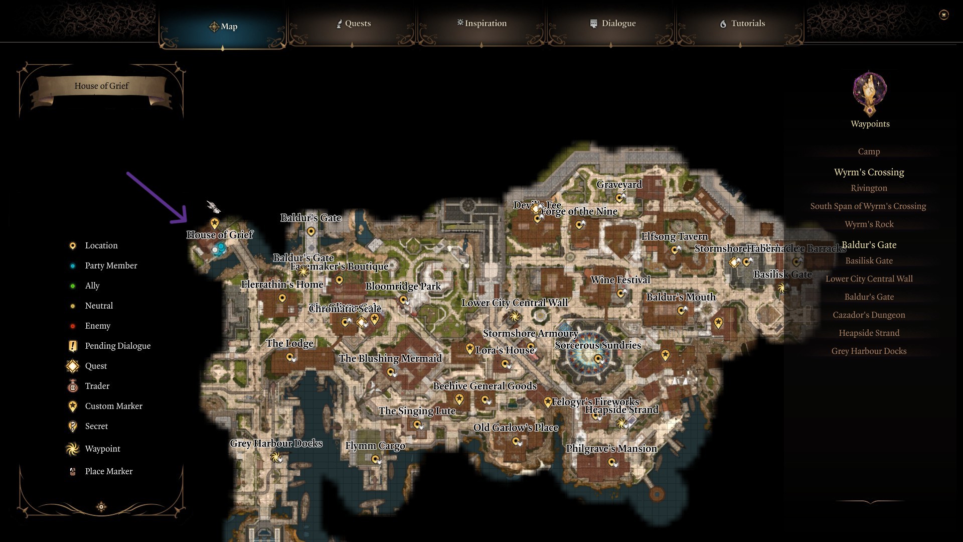 House of Grief Location