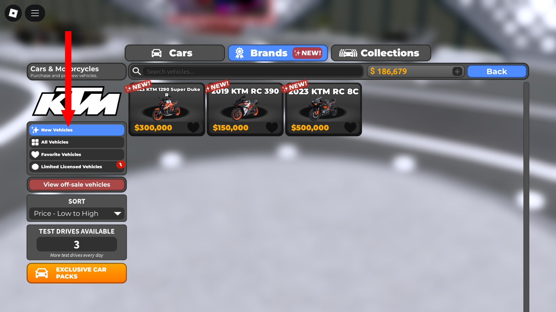 How To Buy the Bikes (Image via Roblox Corporation)