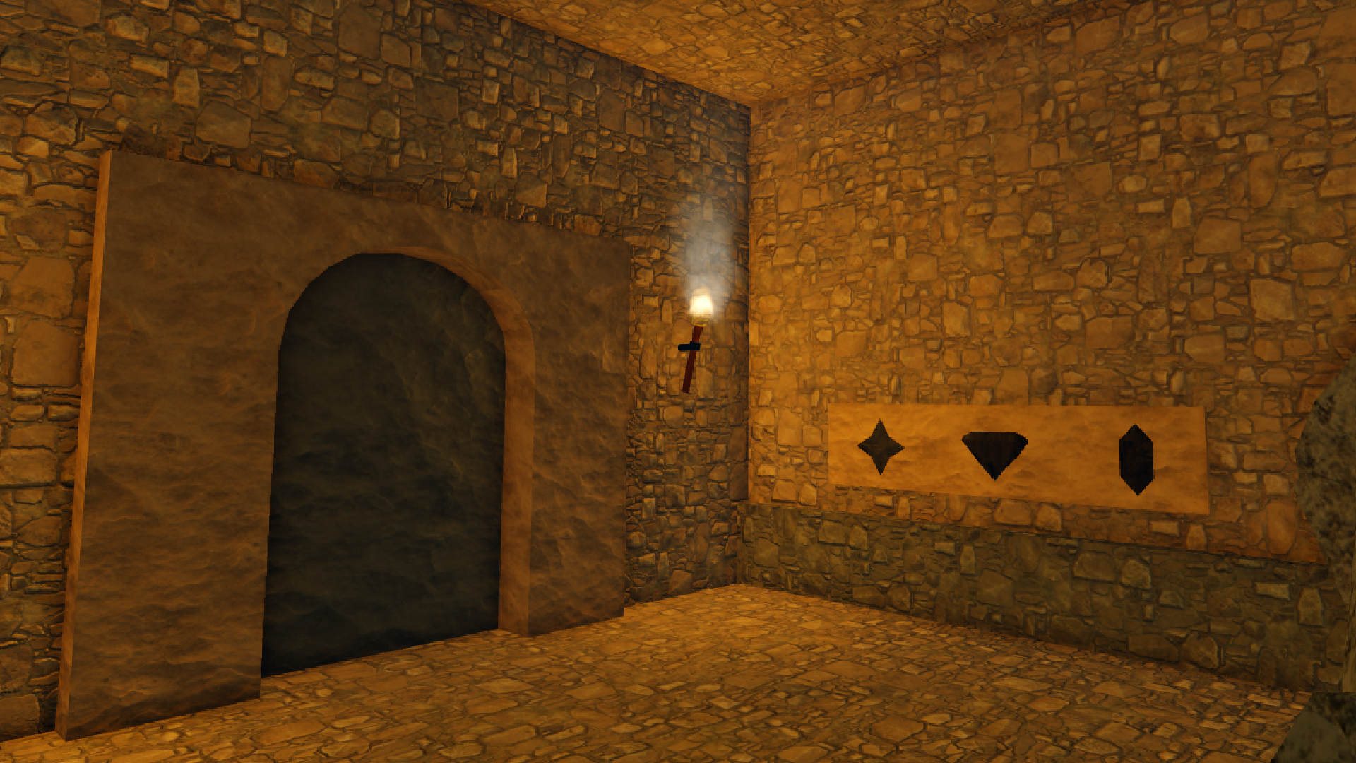 How to open the secret cave door in Crystal Caverns (Image via Prospecting | Roblox Corporation)