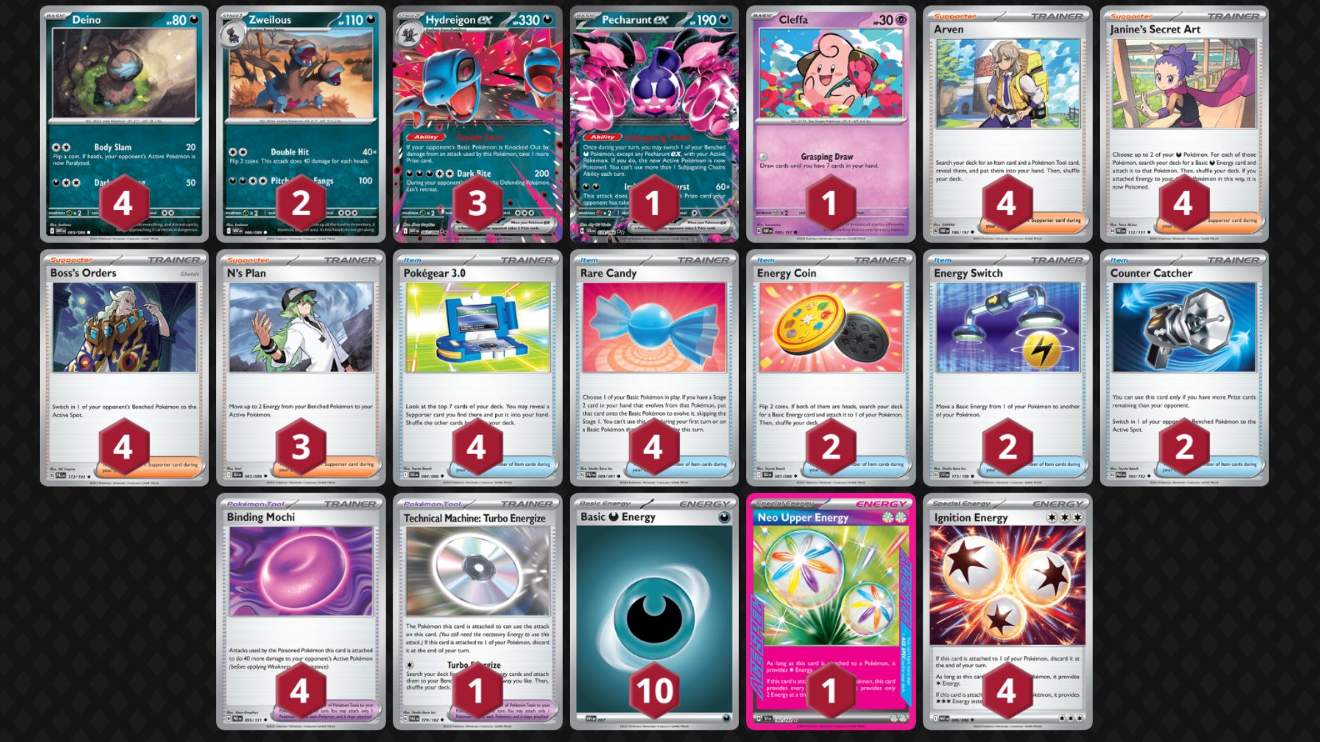 Hydreigon ex decklist (Image via TPC)