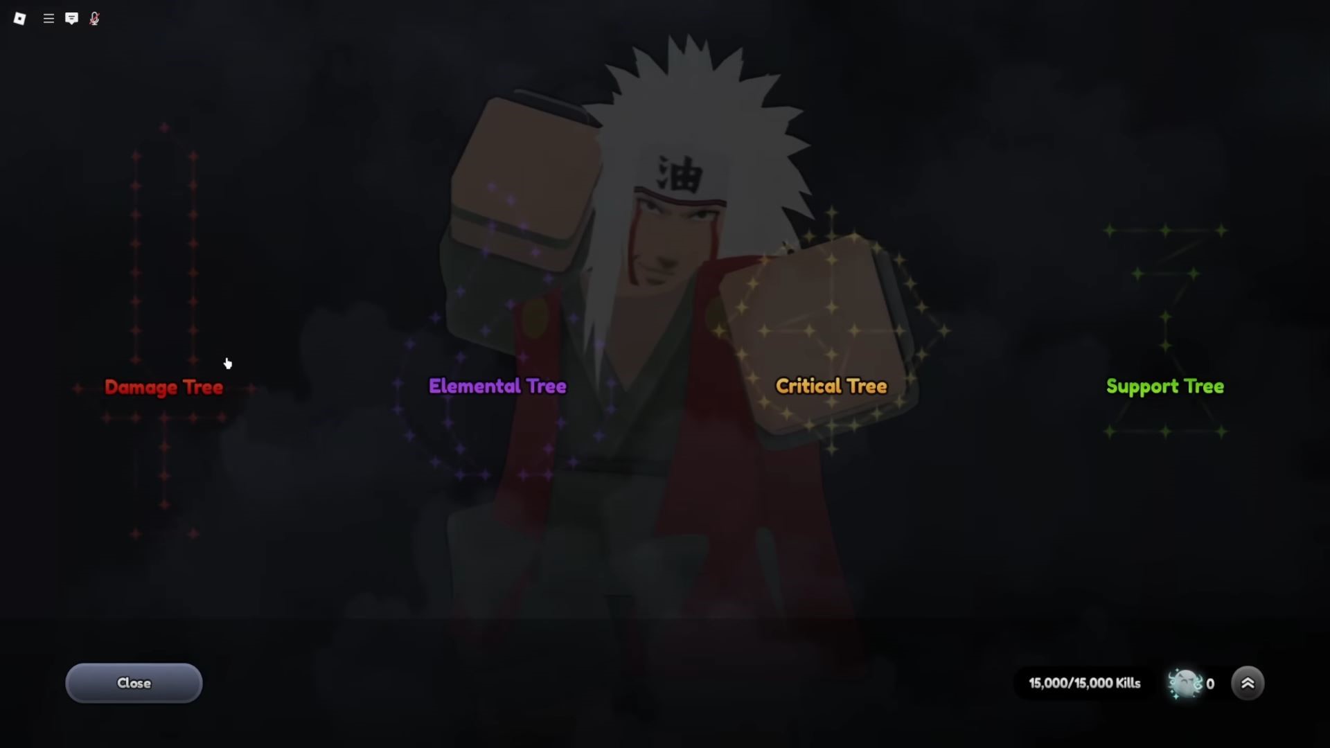 Jiraiya skill tree (Image via Roblox)