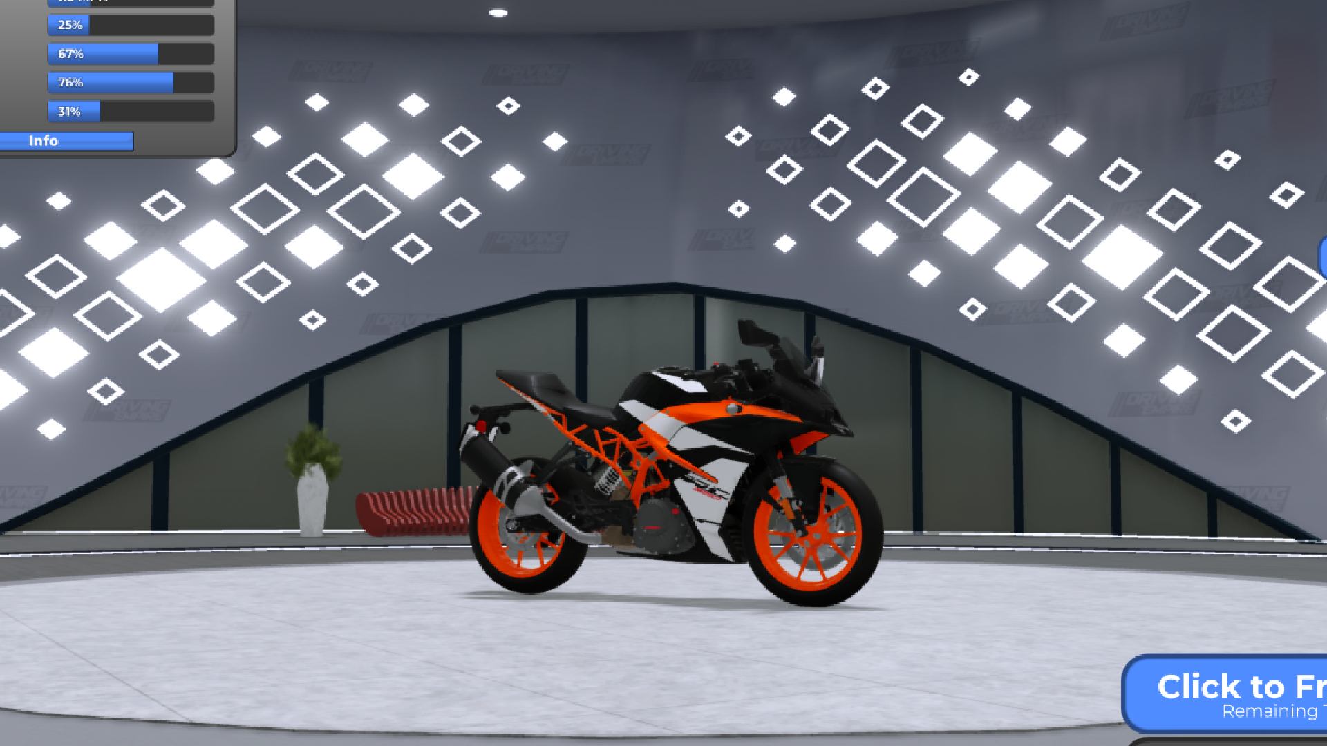 KTM Bikes in Driving Empire (Image via Roblox Corporation)