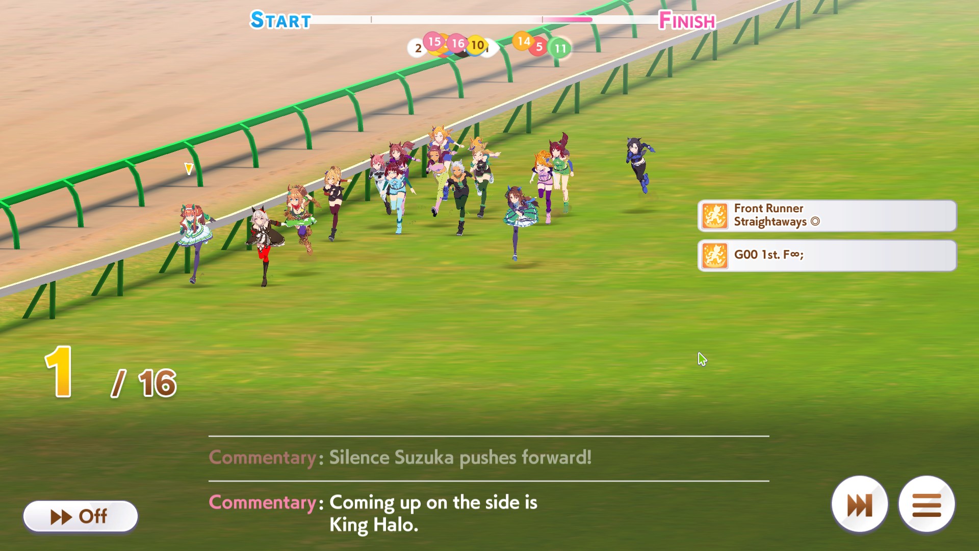 Invest in late-race speed skills
