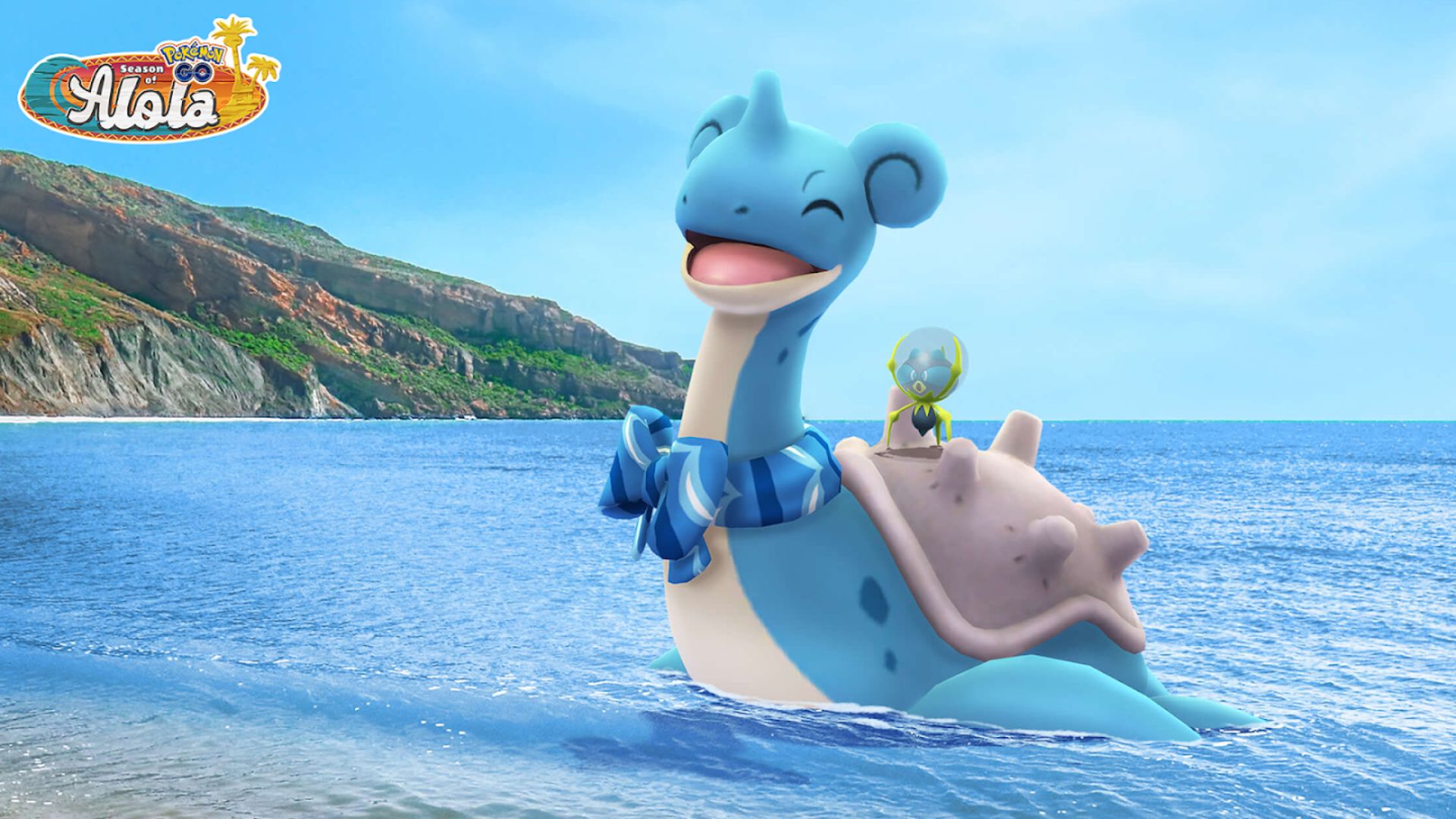 Scarfed Lapras in Pokemon GO (Image via TPC)
