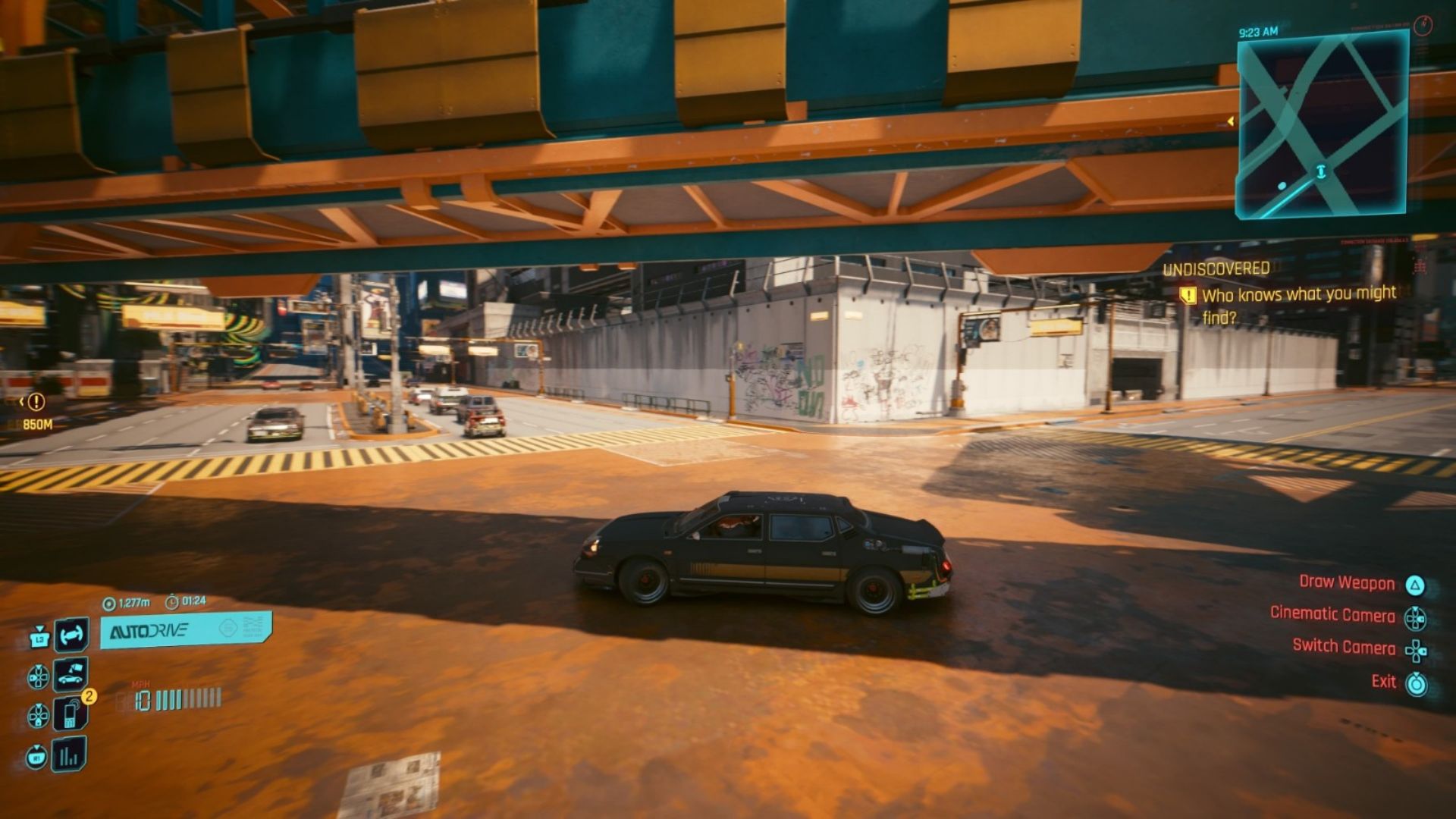 Limitations for the Auto Drive in Cyberpunk 2077