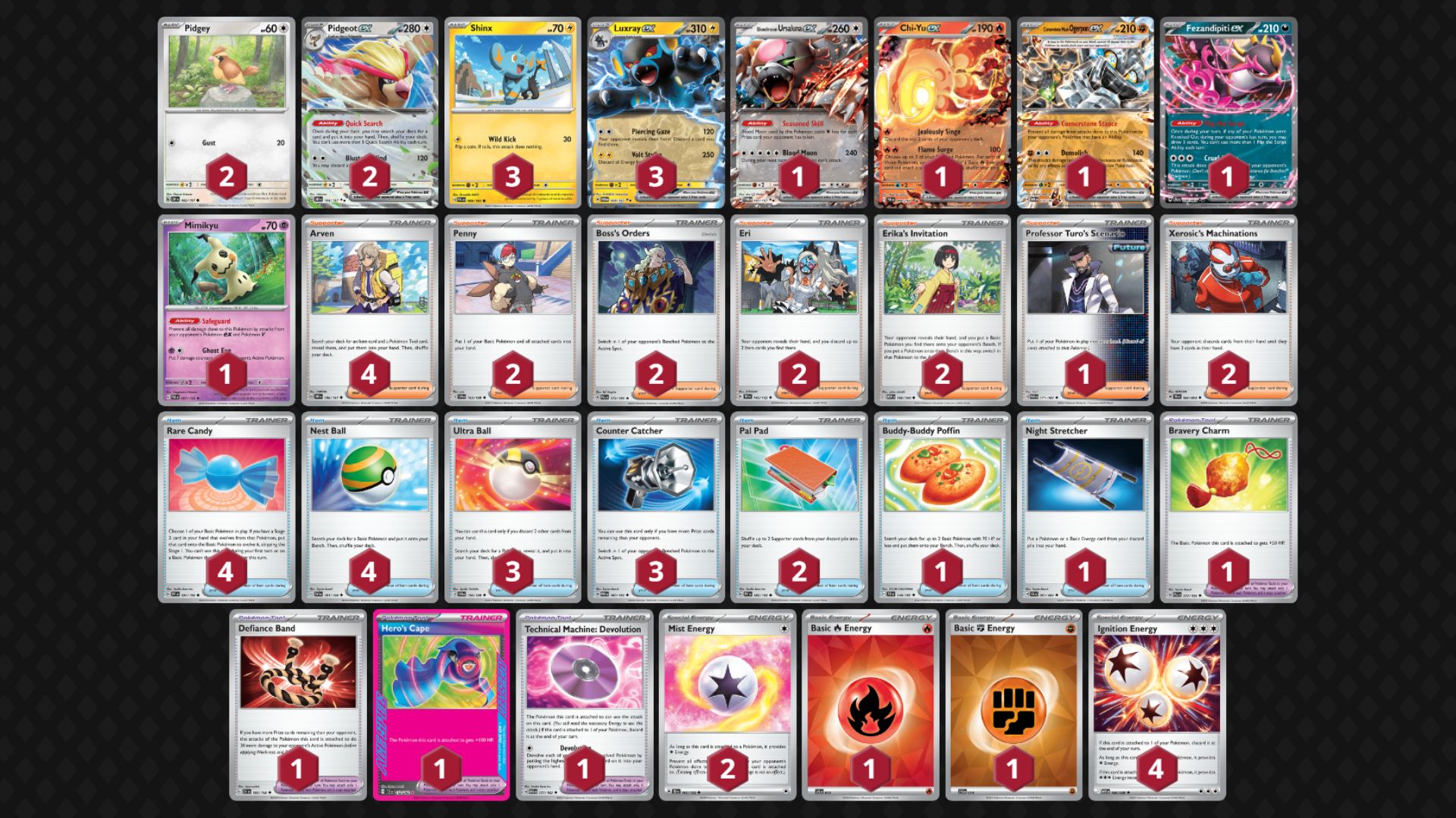 Luxray ex decklist (Image via TPC)