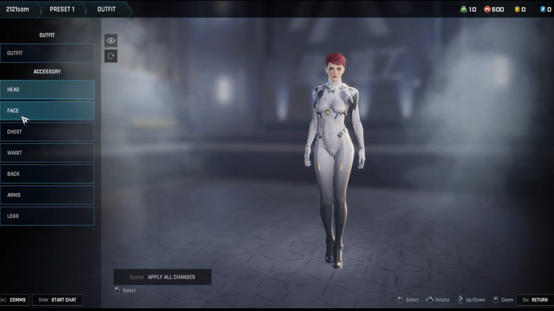 Equip your outfits from the Pilots tab