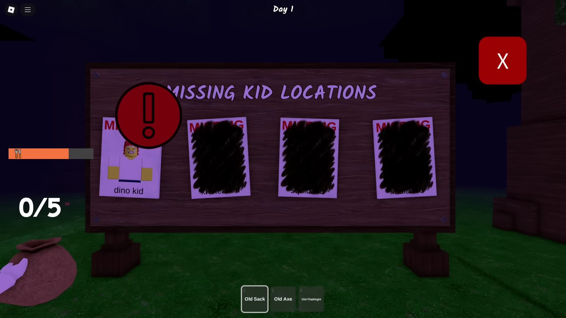 Missing kids board (Image via Roblox)