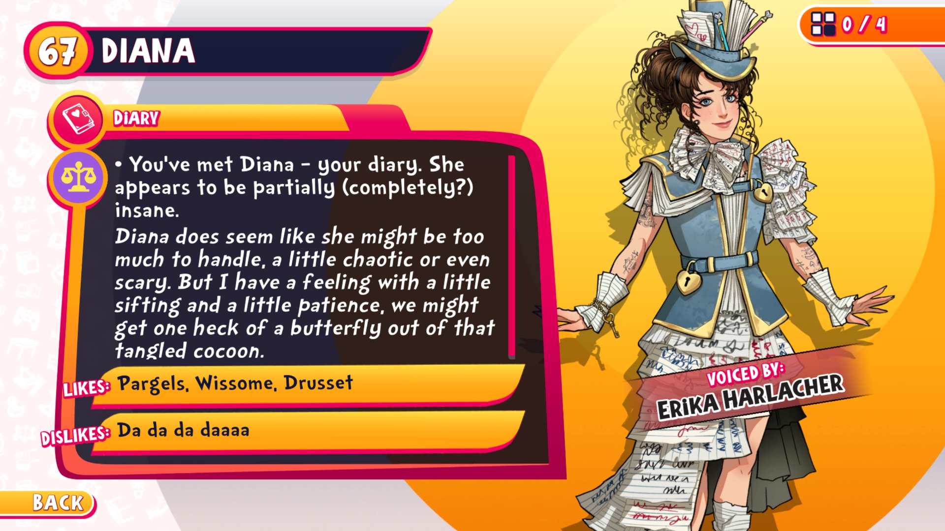 Diana requires help from the player (Image via Team17)