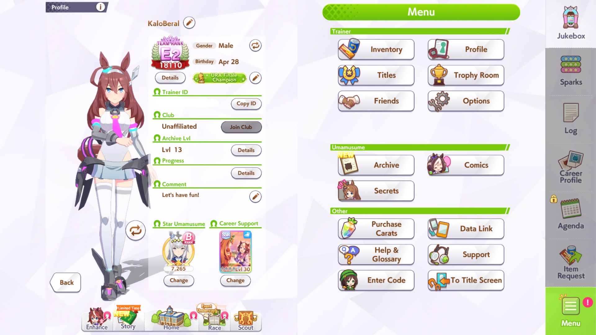 Set up a good profile (Image via Cygames)