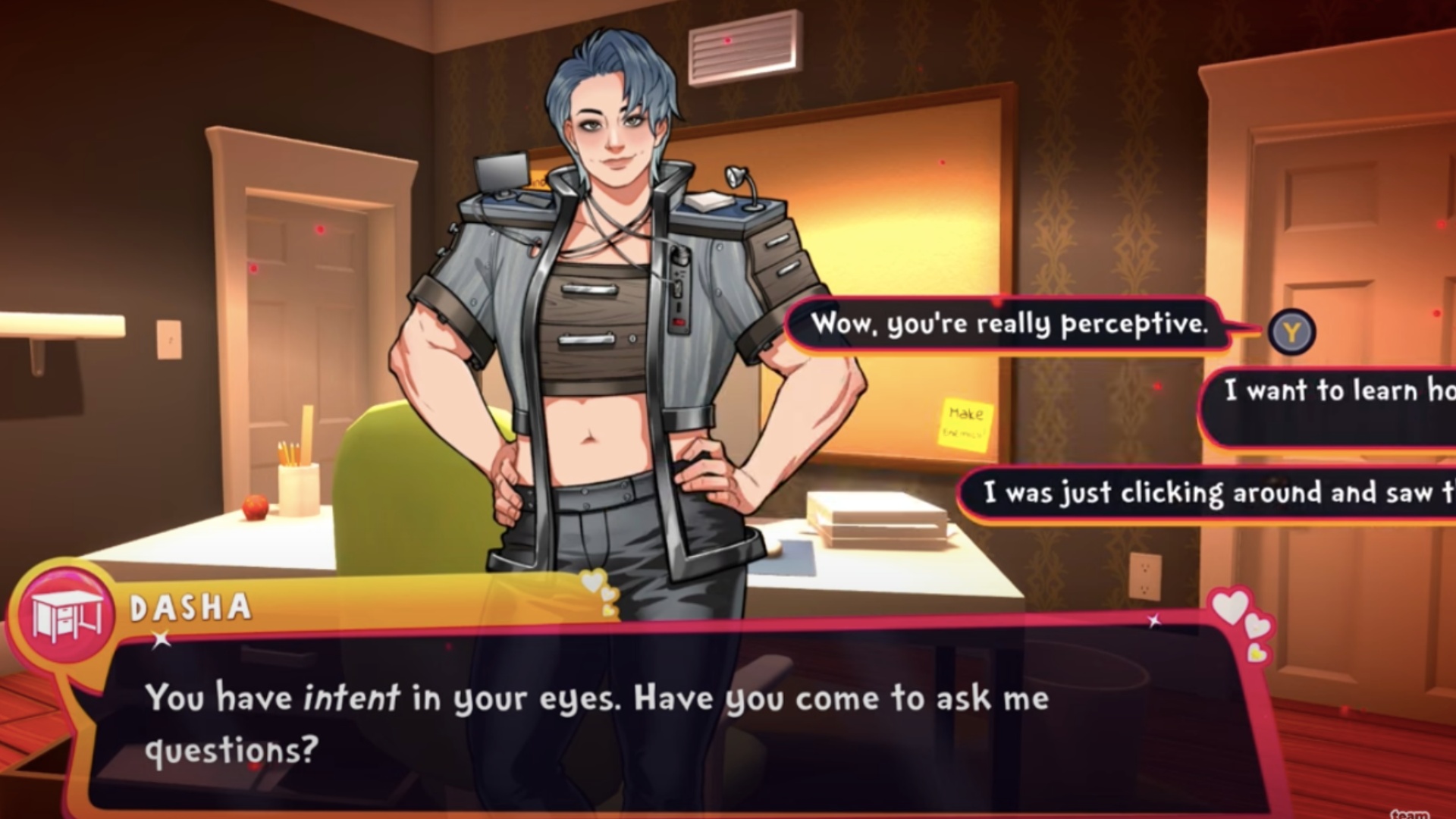 Dasha is one of the Dateables in the game (Image via Team 17)