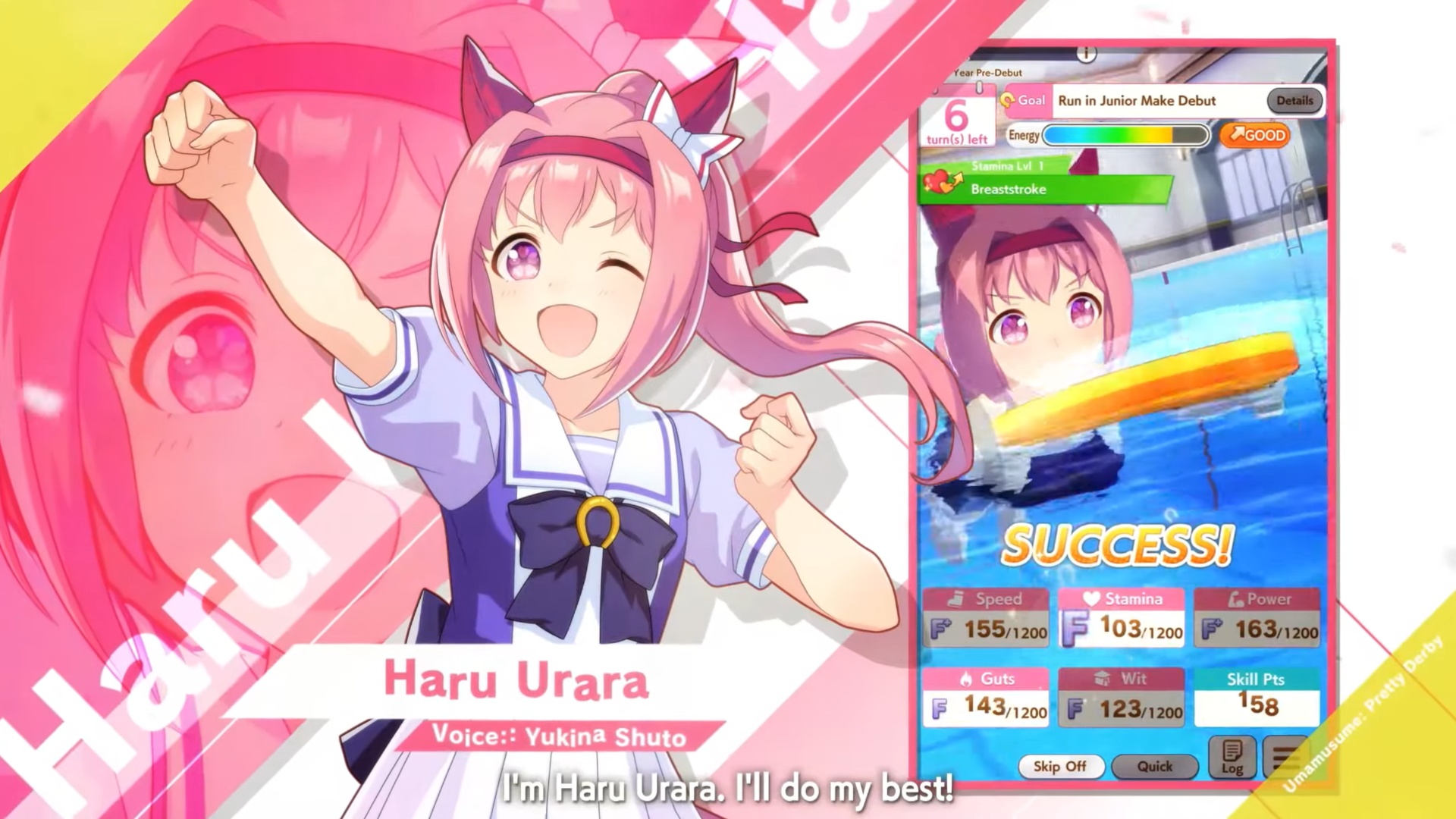 Train Haru Urara in Umamusume Pretty Derby (Image via Cygames)