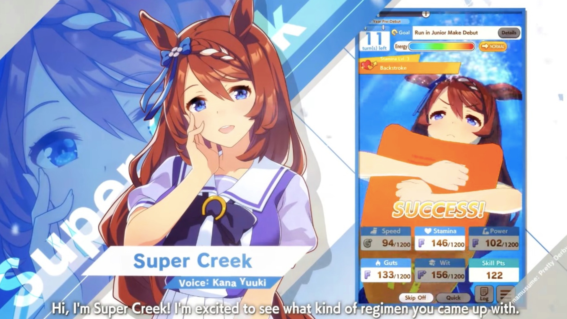 Participate in the events to increase the stats of Super Creek in Umamusume Pretty Derby (Image via Cygames)