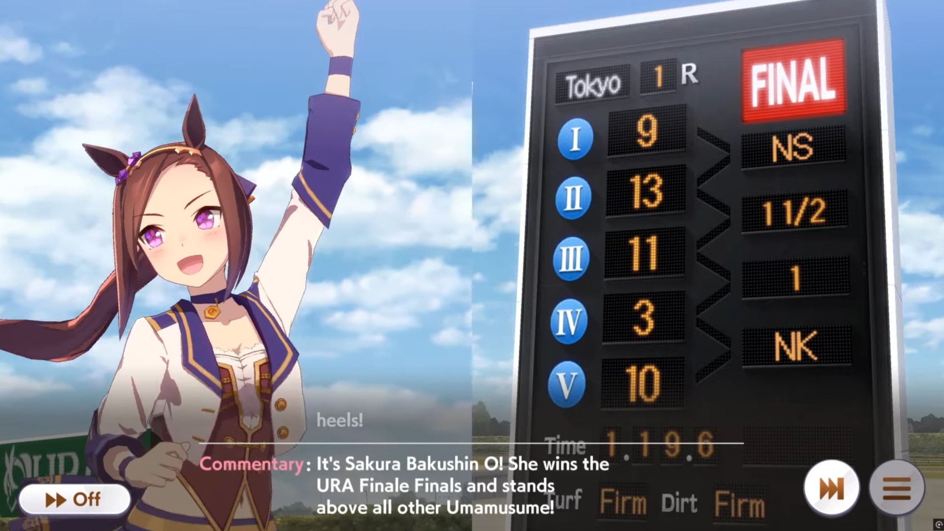 Sakura Bakushin O in Umamusume Pretty Derby (Image via Cygames)