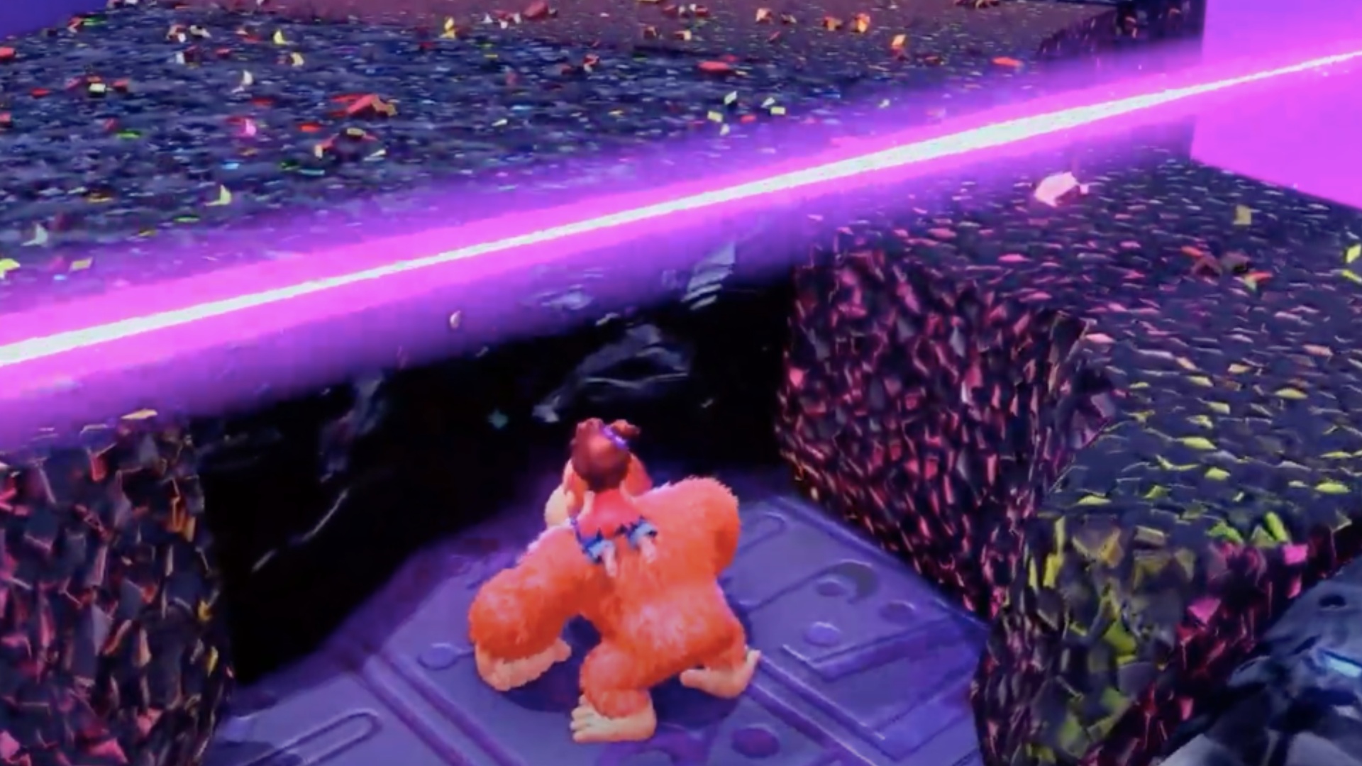 Dig the ground to pass beneath the laser (Image via Nintendo | YouTube/ Trophy Tom)