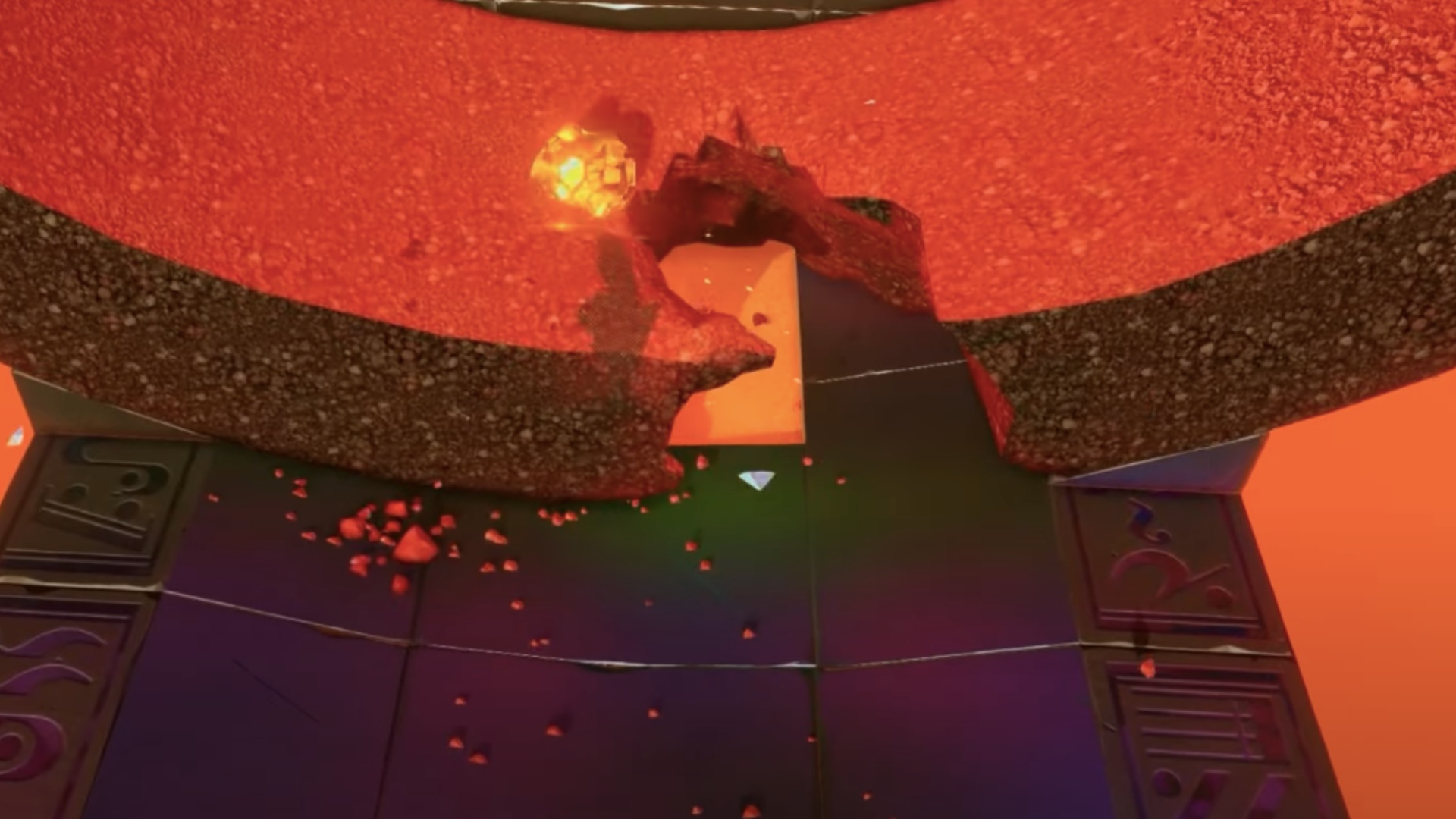 Make an opening at the giant wheel (Image via Nintendo | YouTube/Trophy Tom)