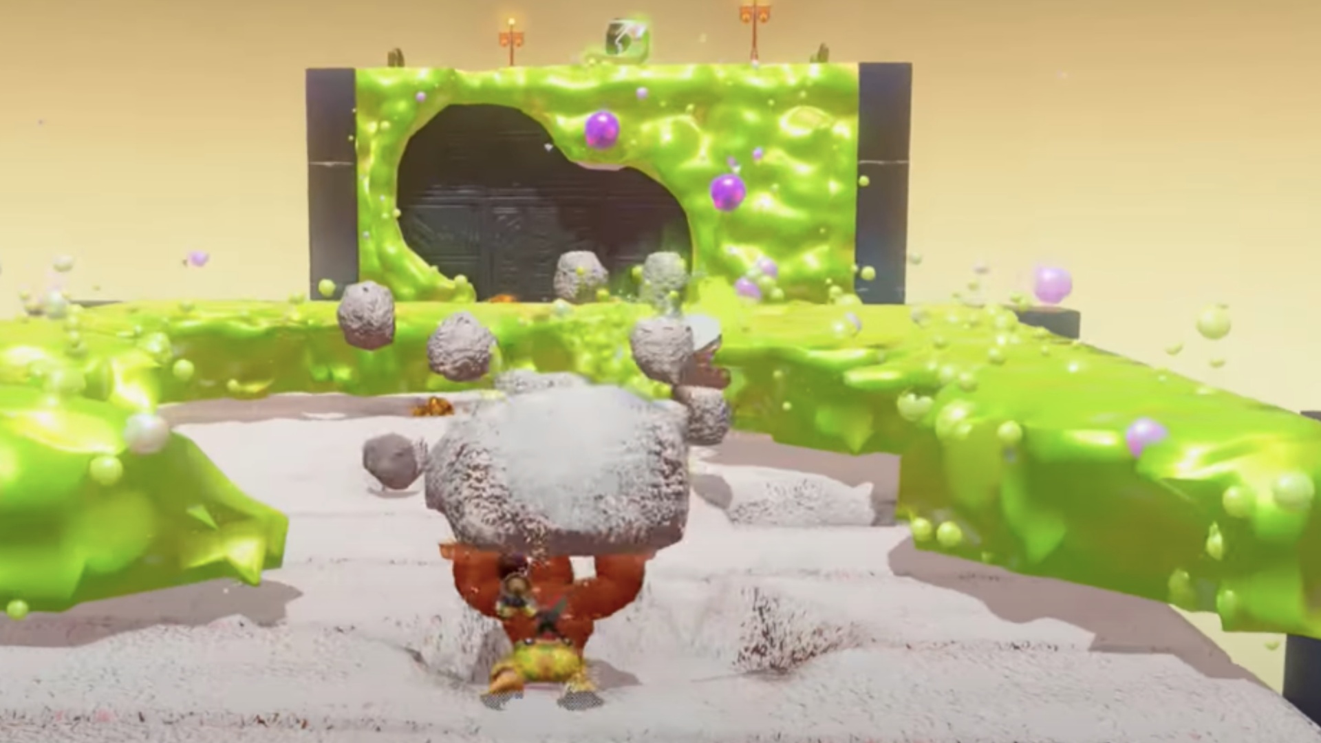 Throw the stone at the sludge (Image via Nintendo | Perfect Paradox)
