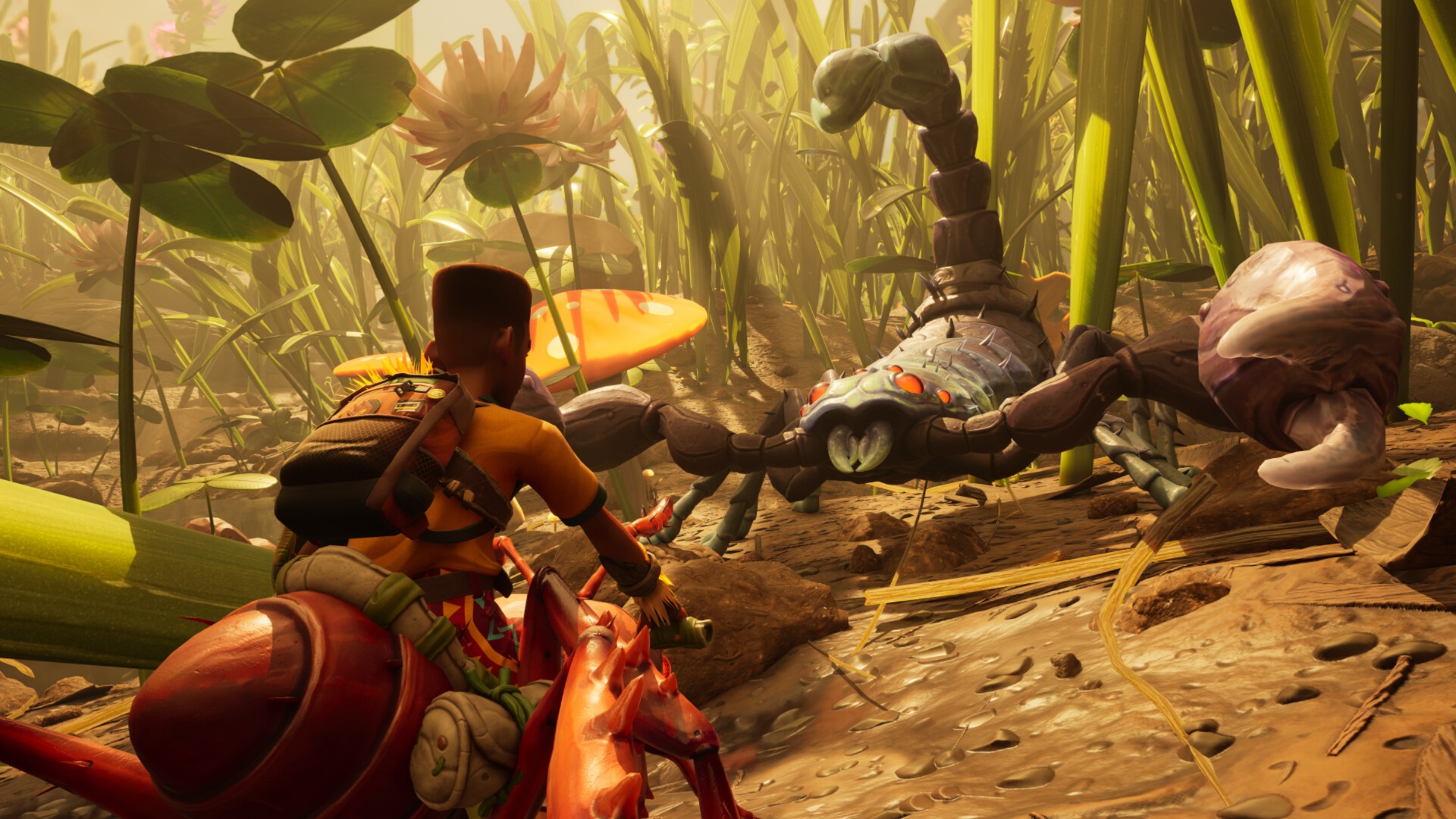 Grounded 2 has rideable bugs (Image via Xbox Game Studios)
