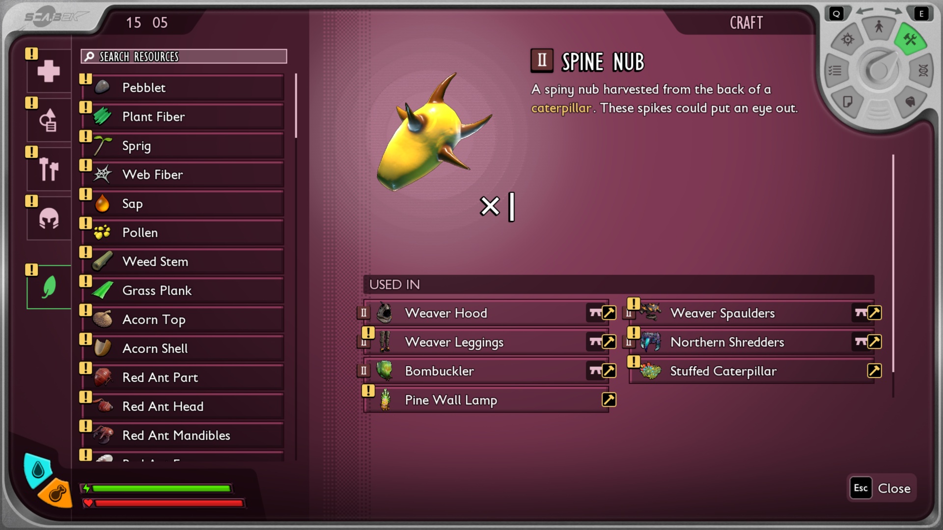 All items that need Spine Nubs (Image via Xbox Game Studios | Deltias Gaming)