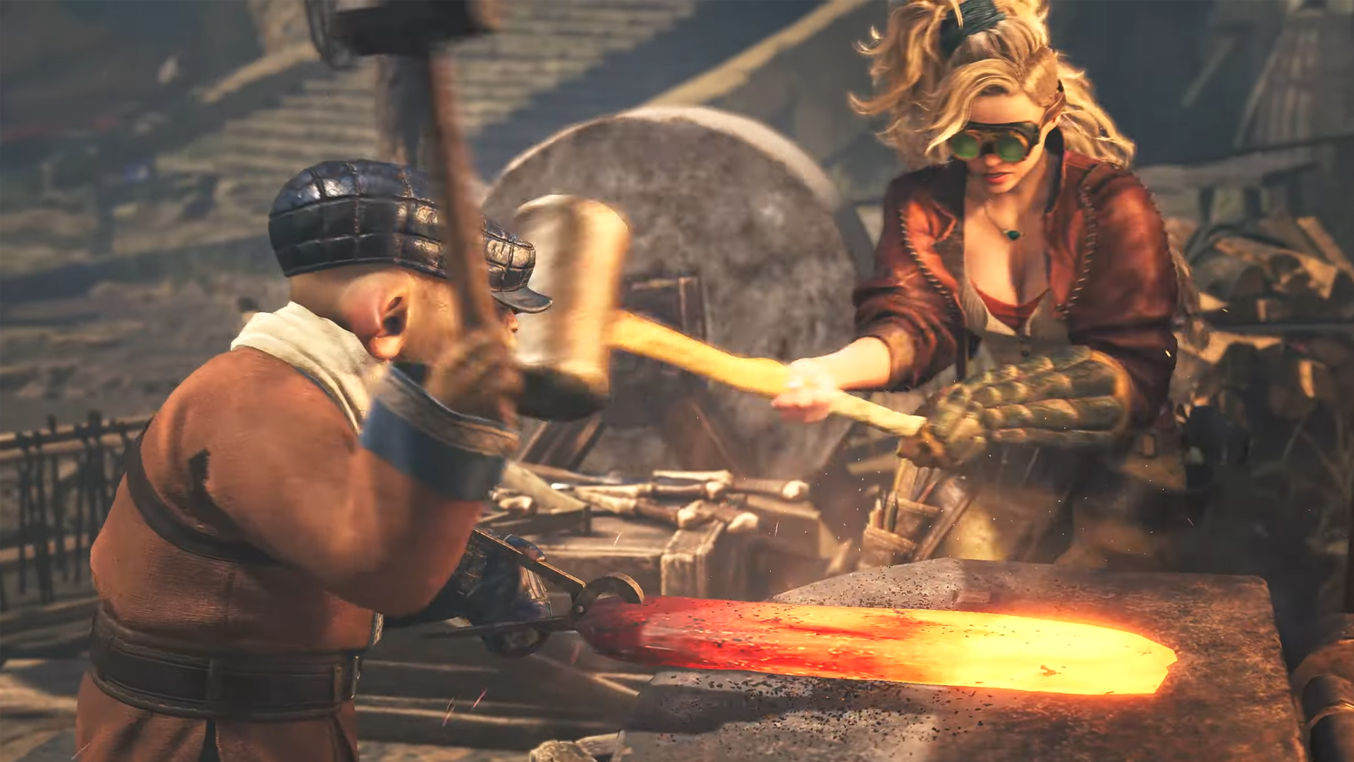 Craft the armor by heading to the Smithy