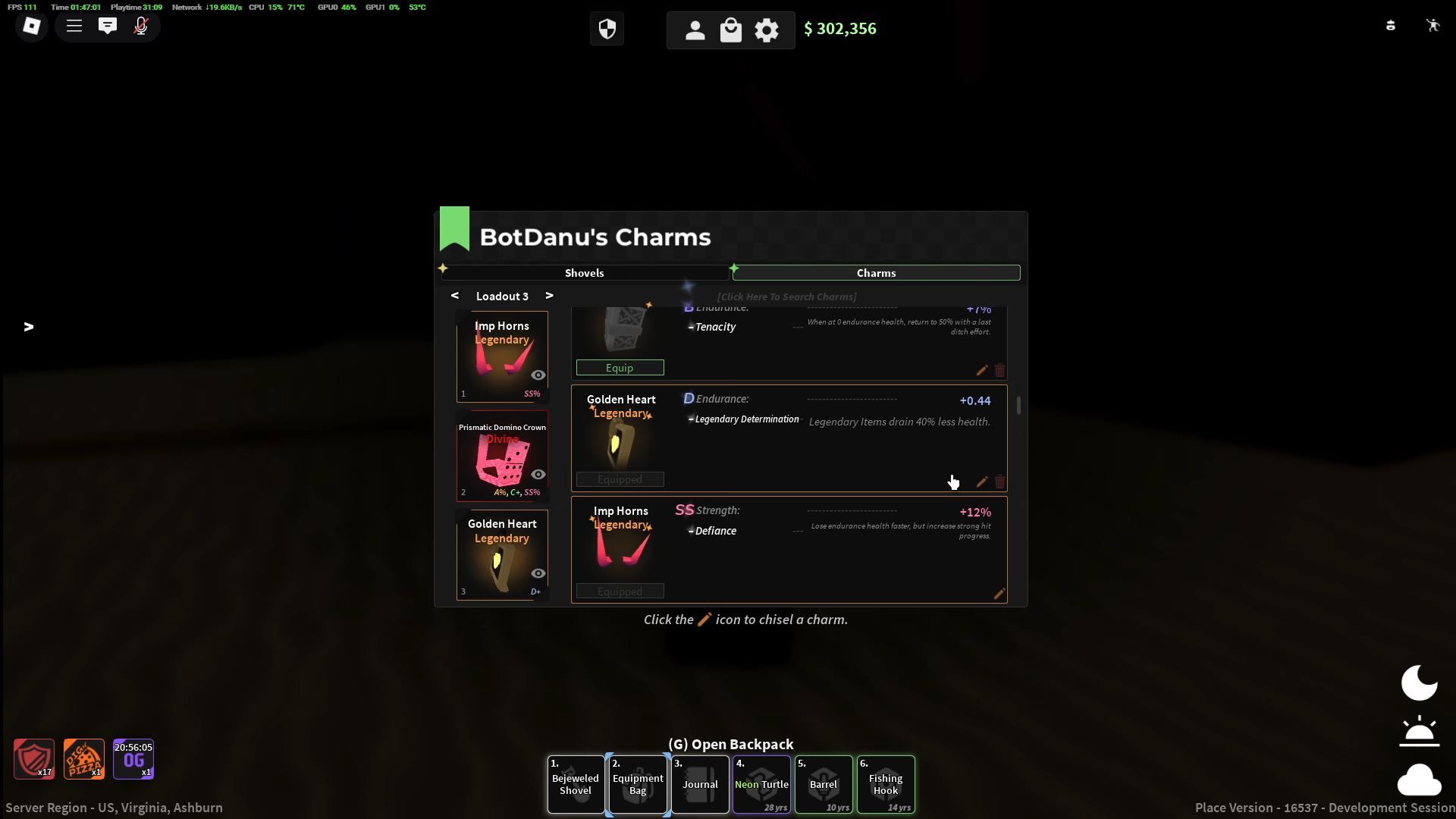 New Charms - Golden Heart (Image via Roblox)