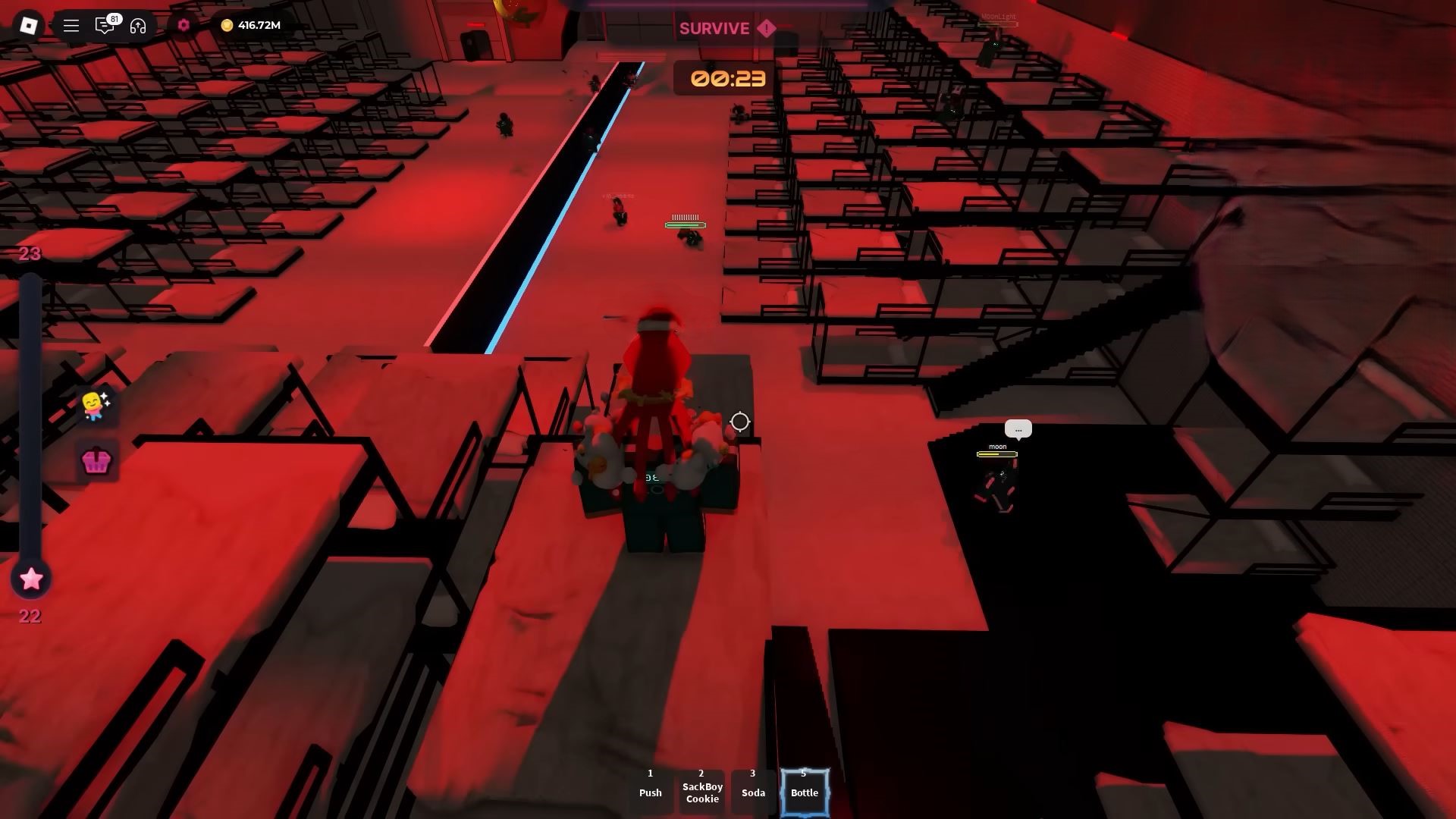 On top of bed (Image via Roblox)