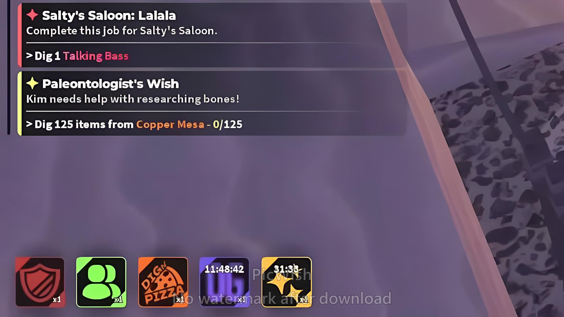 Paleontologist's Wish Quest Requirements (Image via Roblox)