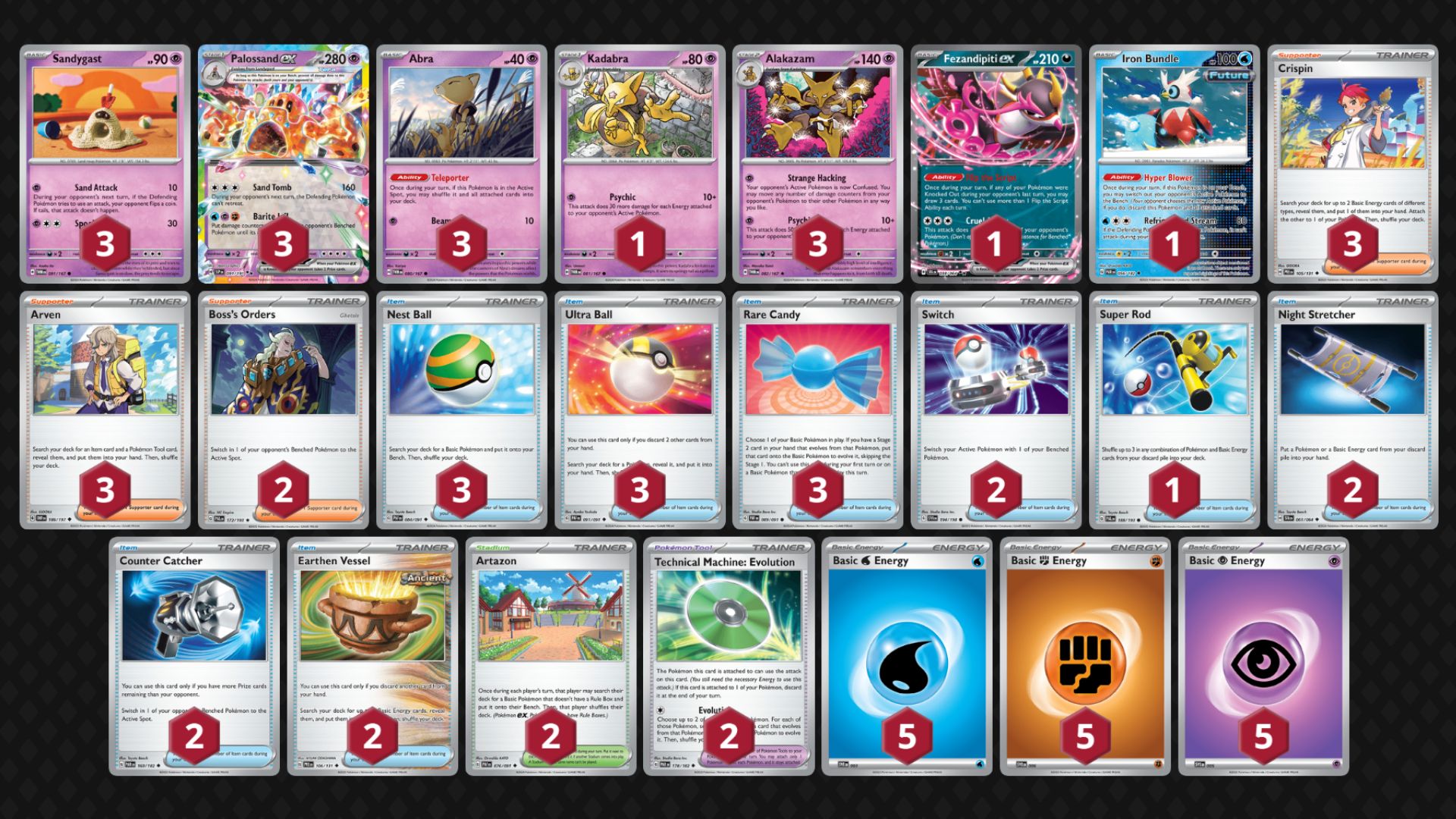 Palossand ex decklist (Image via TPC)