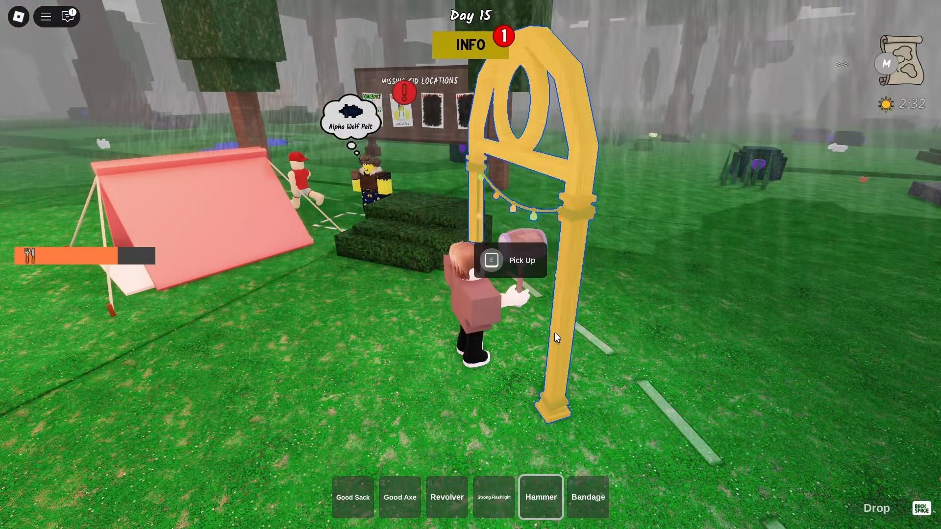 Pick up with Hammer (Image via Roblox)