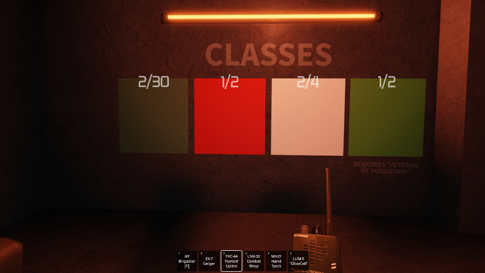 Press F to choose your class (Image via Roblox Corporation)