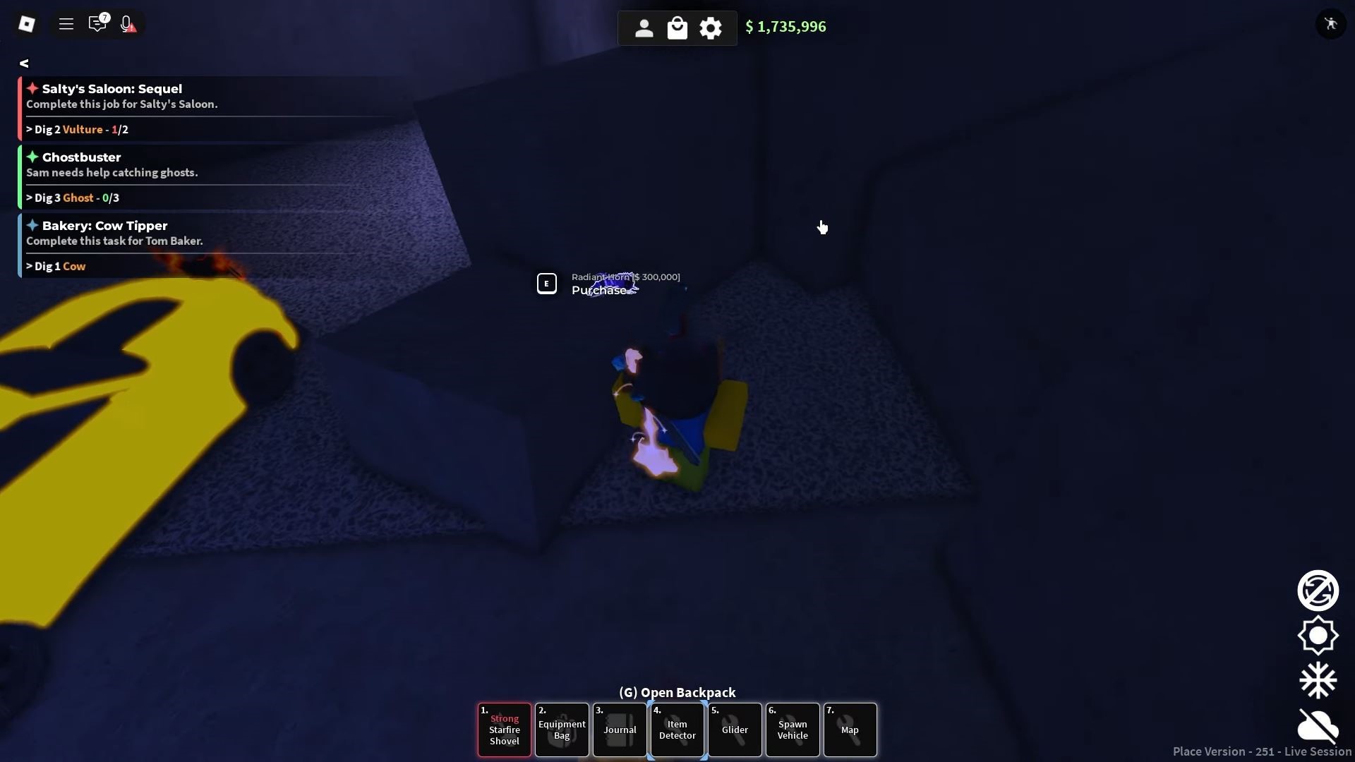 Radiant Horn in DIG (Image via Roblox)
