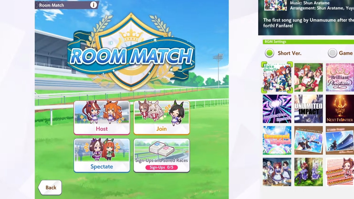 Room Match in Umamusume
