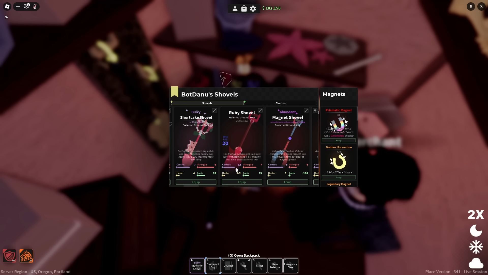 Ruby Shovel Stats (Image via Roblox)