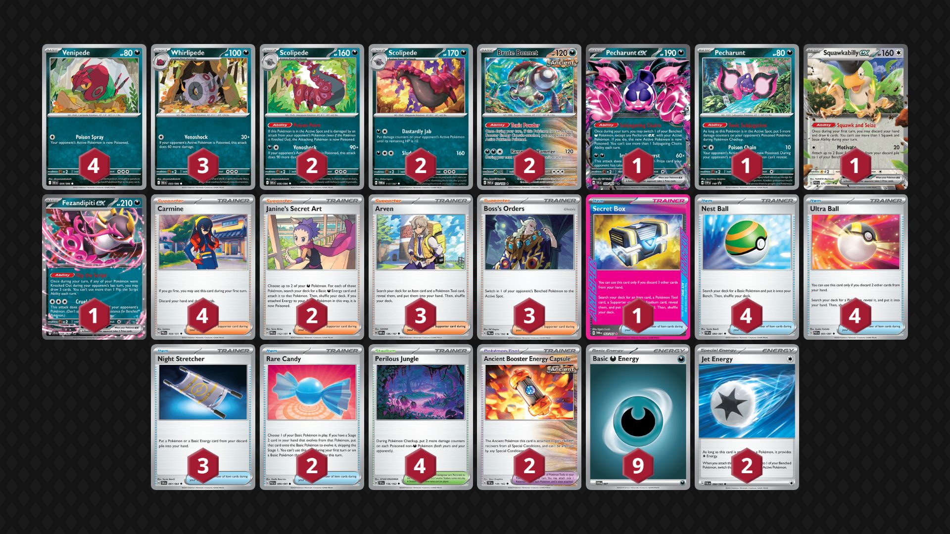 Scolipede decklist (Image via TPC)