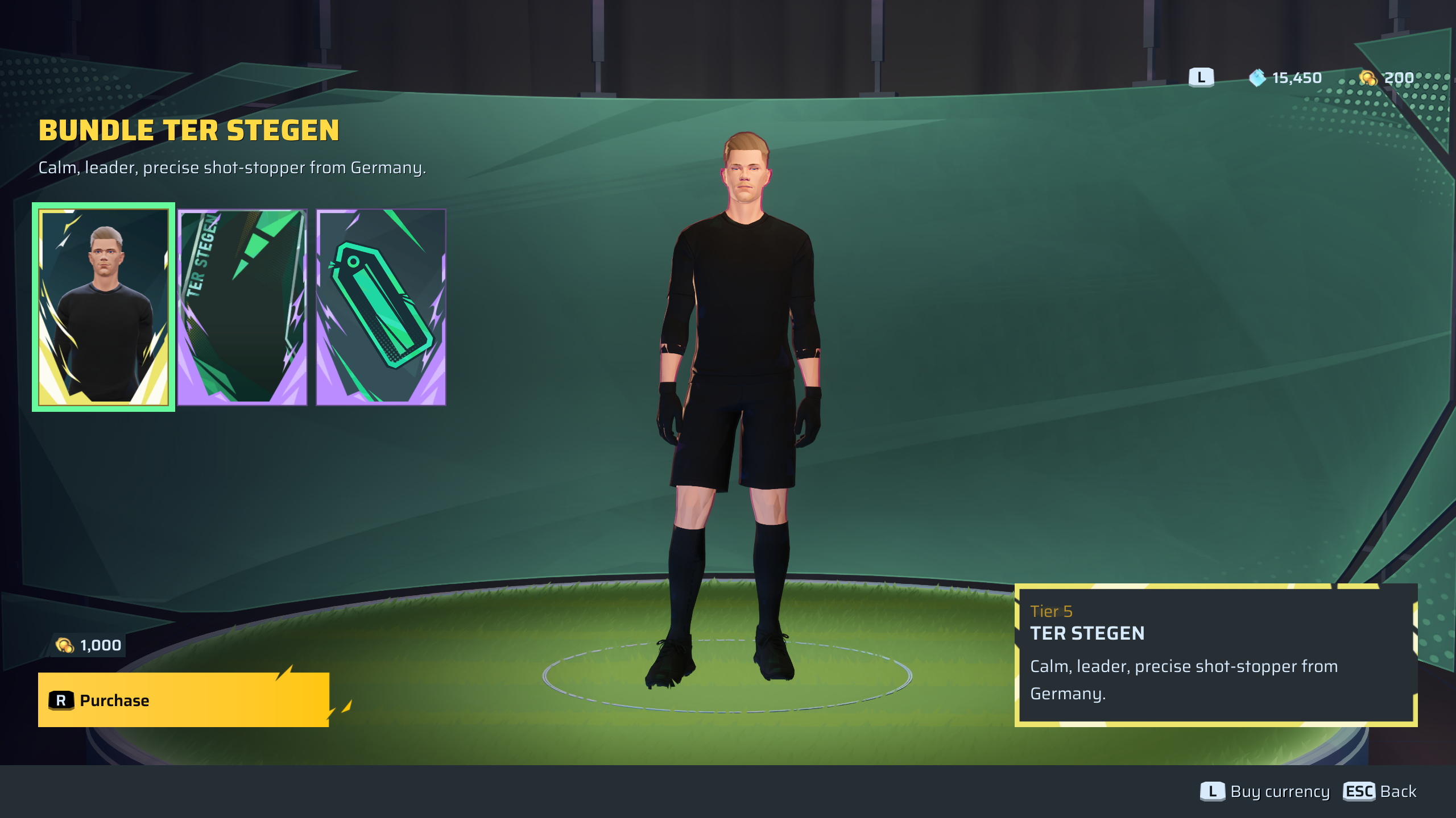 All items part of the Marc-Andre Ter Stegen bundle (Image via Sloclap Game | Deltia's Gaming)