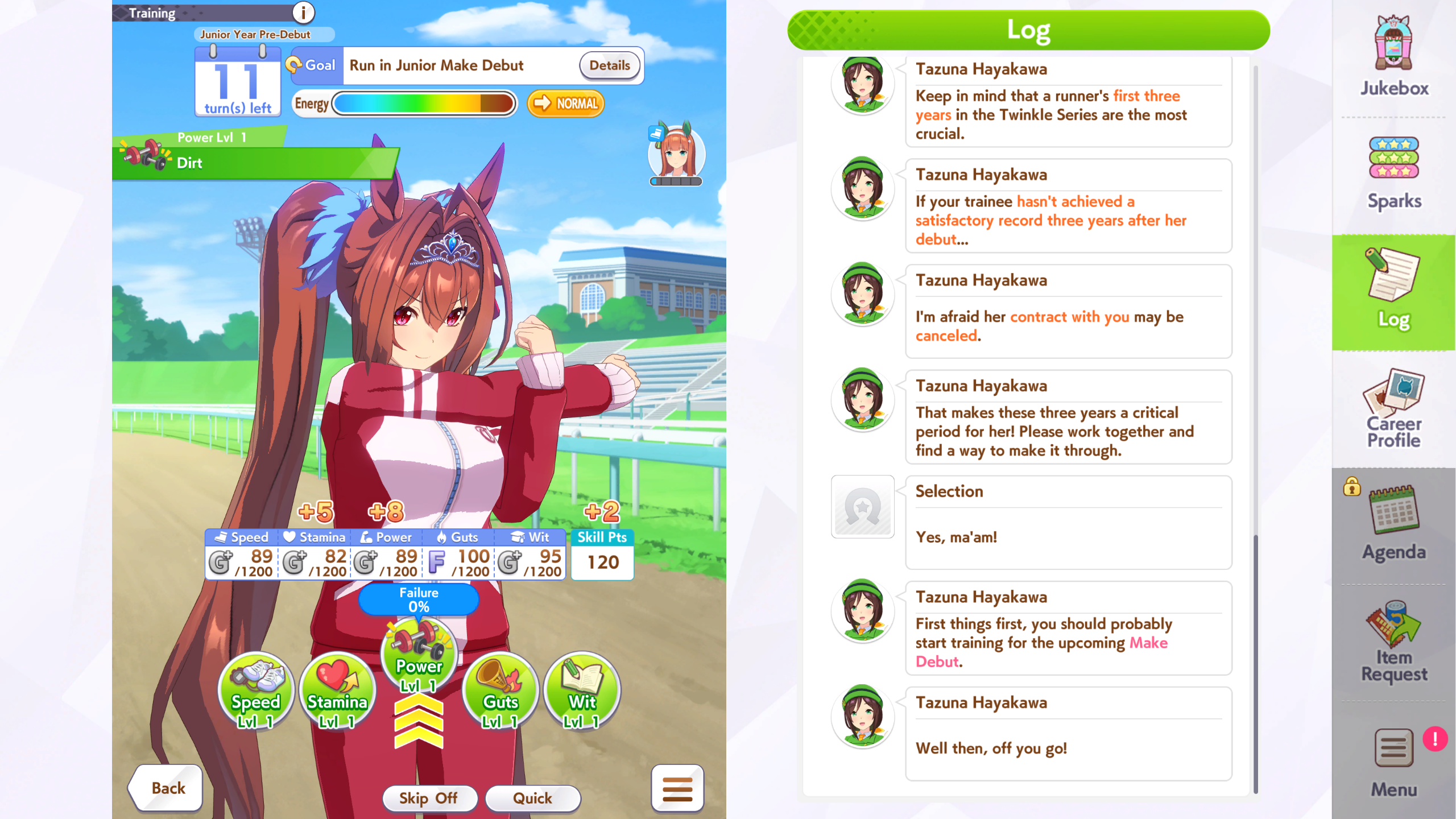 Power stat guide for Umamusume Pretty Derby (Image via Cygames | Deltia's Gaming)
