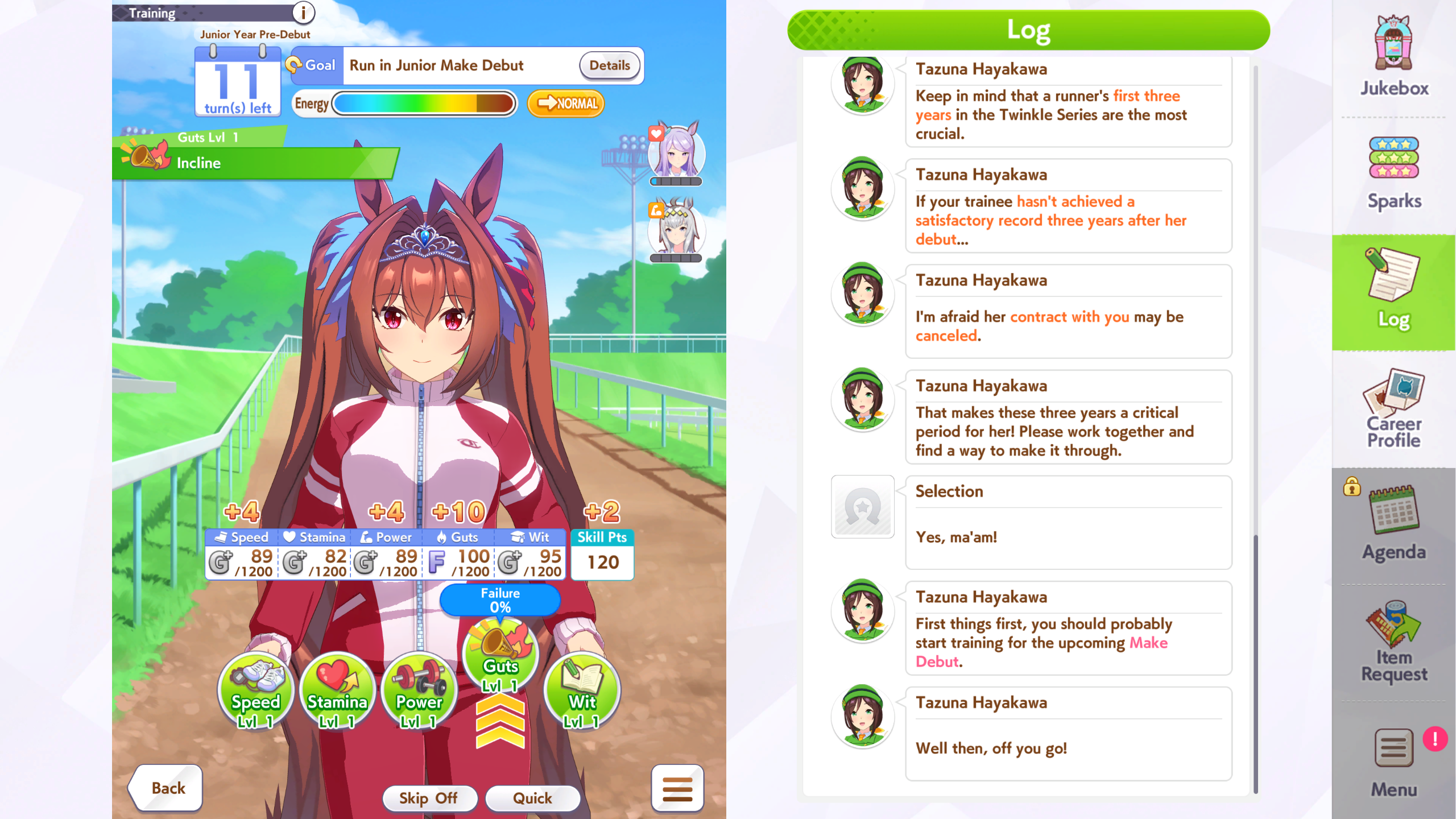Guts Stats explained in Umamusume Pretty Derby (Image via Cygames)